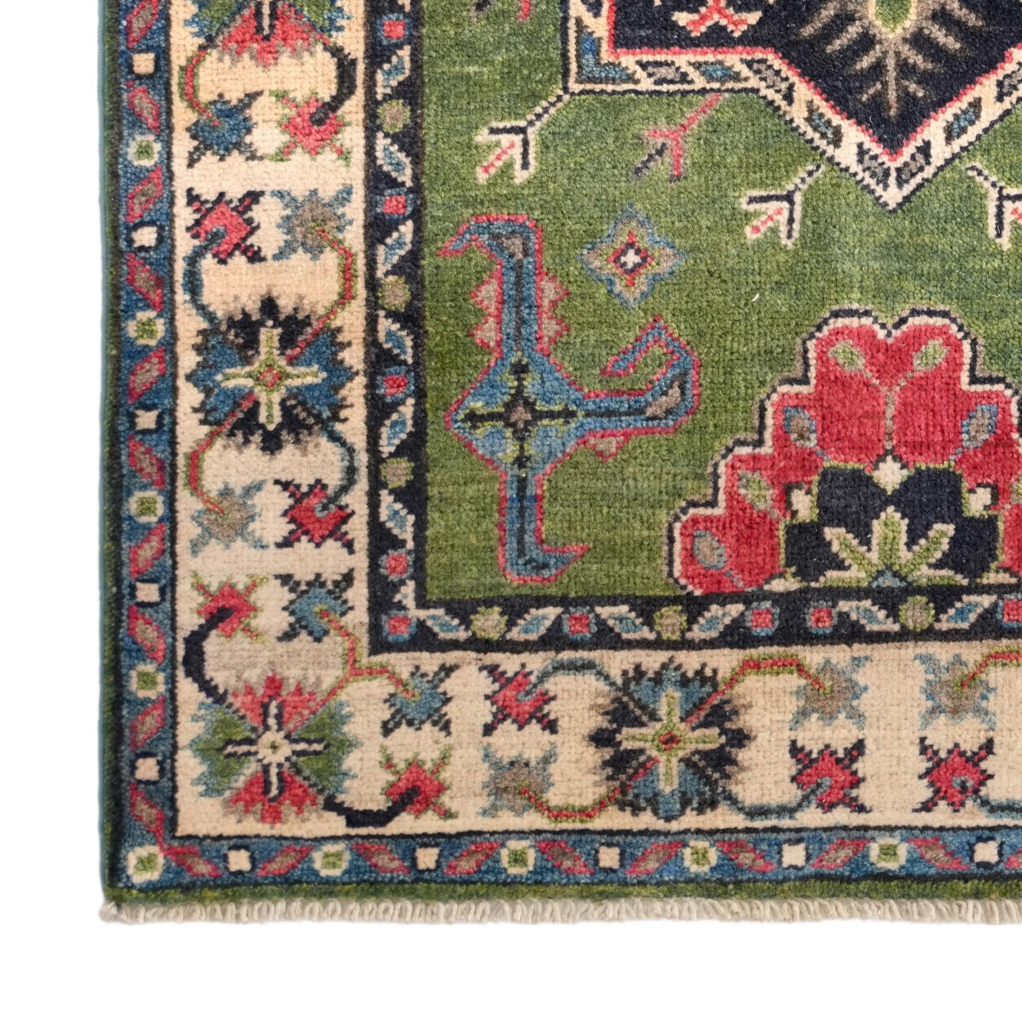 2' 9 x 3' 4 Hand Knotted Kazak Rug