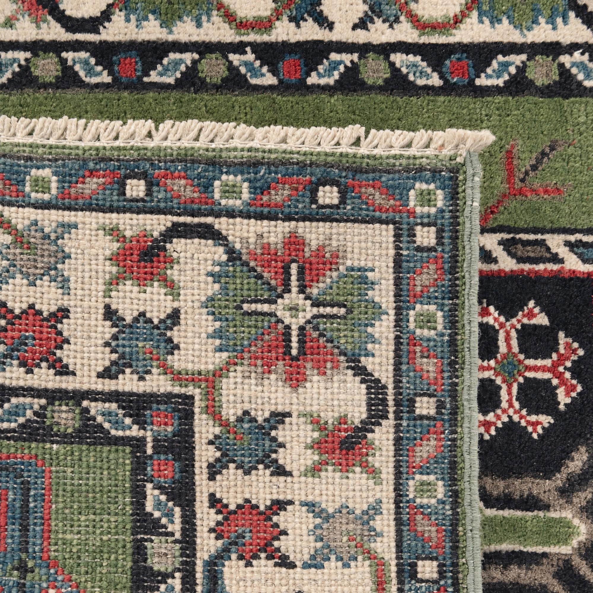 85cm x 100cm Hand Knotted Kazak Rug