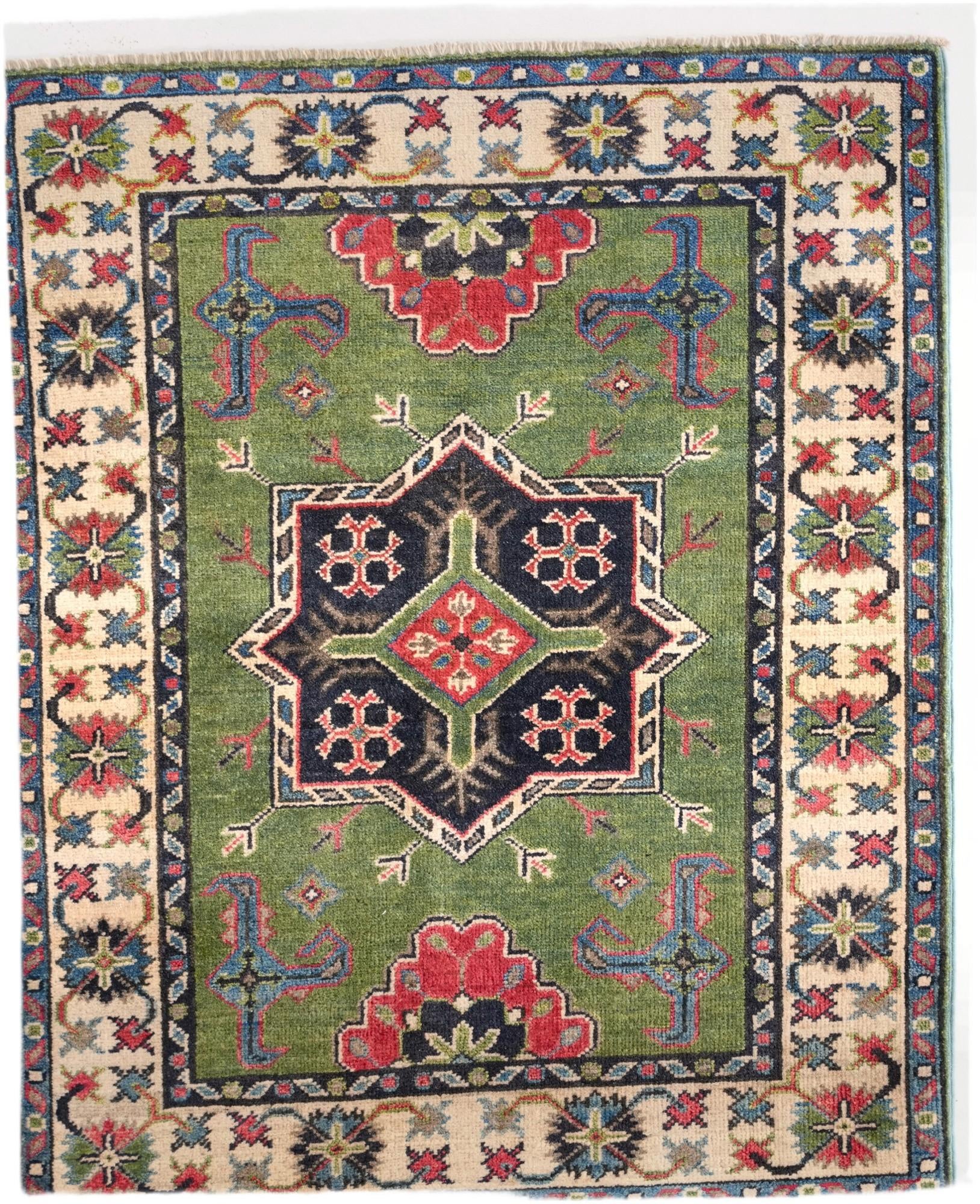 2' 9 x 3' 4 Hand Knotted Kazak Rug