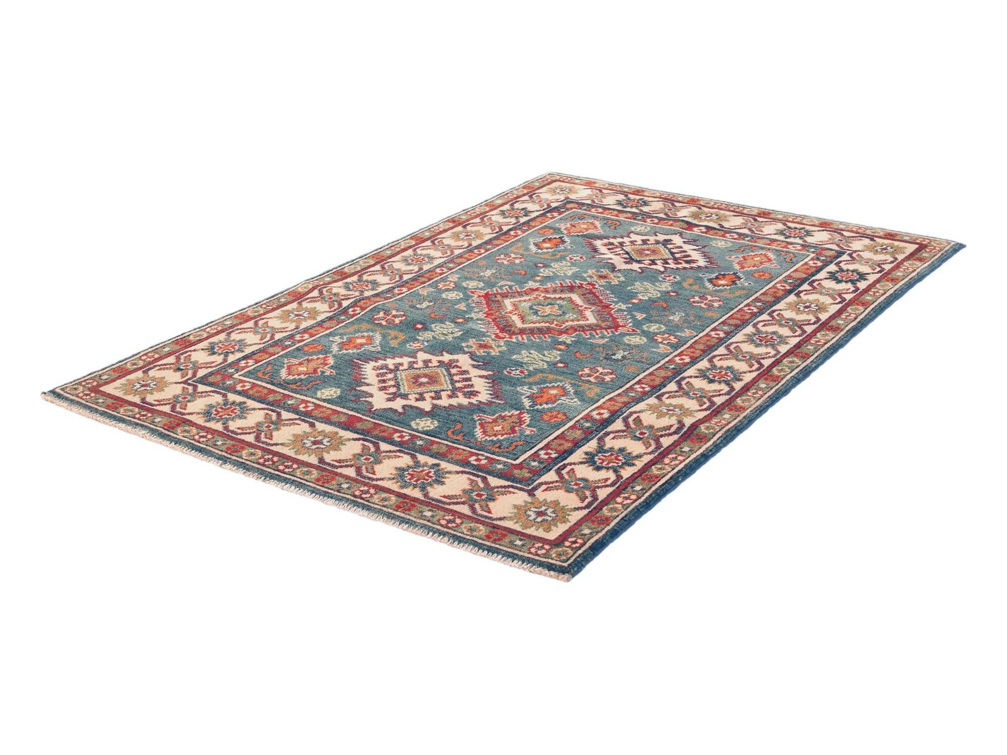 3' 5 x 4' 11 Hand Knotted Kazak Rug