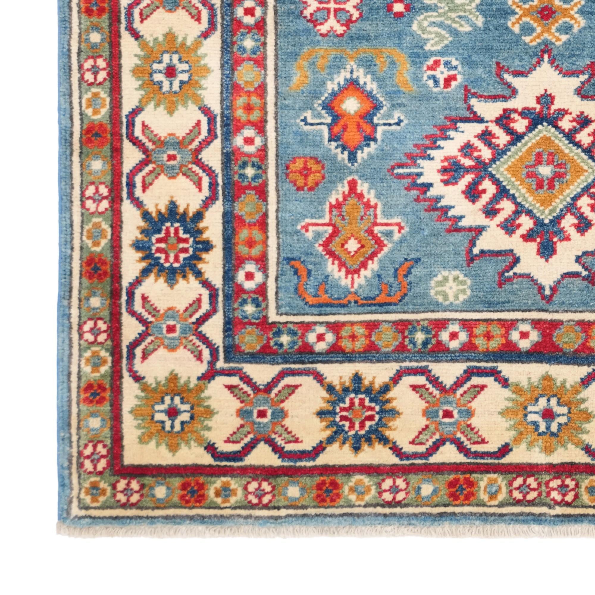 3' 5 x 4' 11 Hand Knotted Kazak Rug