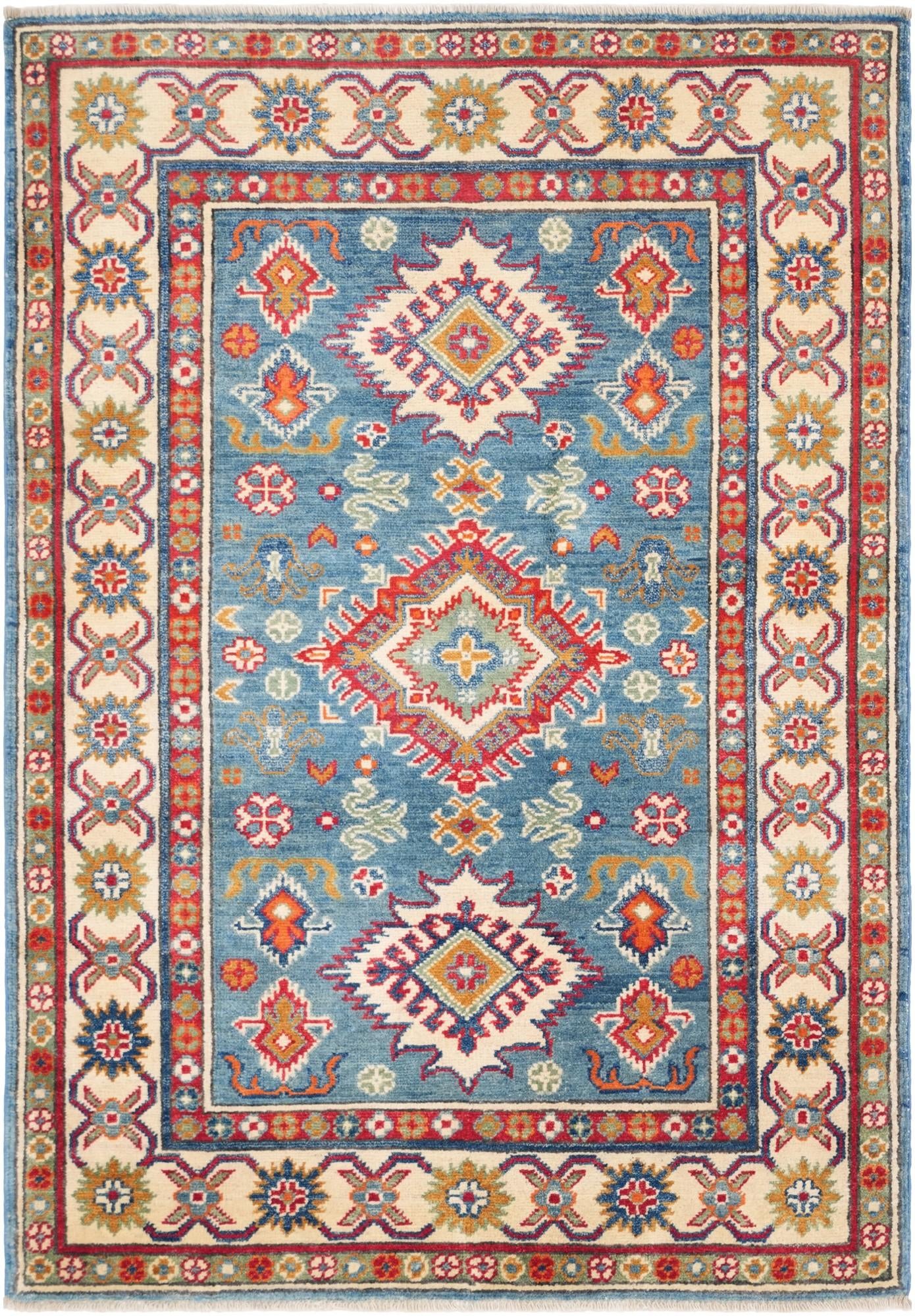 3' 5 x 4' 11 Hand Knotted Kazak Rug
