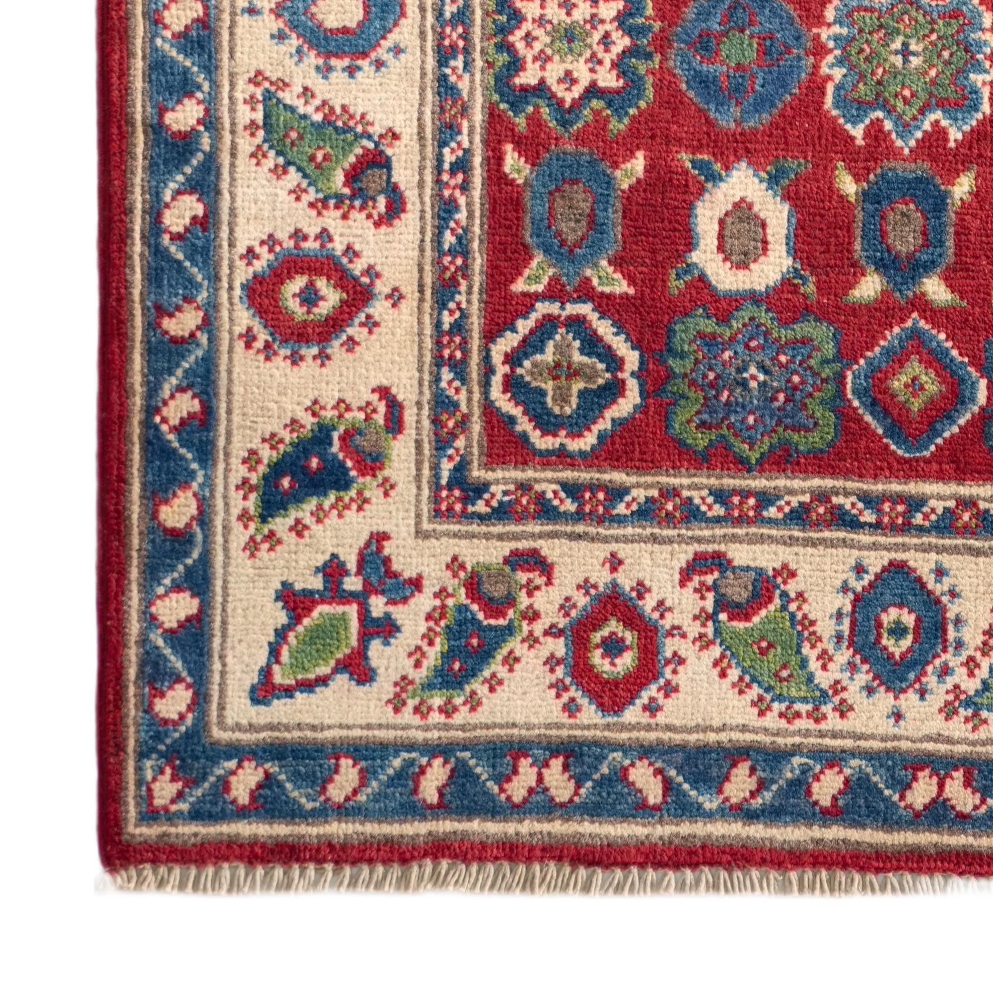 Detail image 7 of 10: 2' 9 x 4' Hand Knotted Kazak Rug