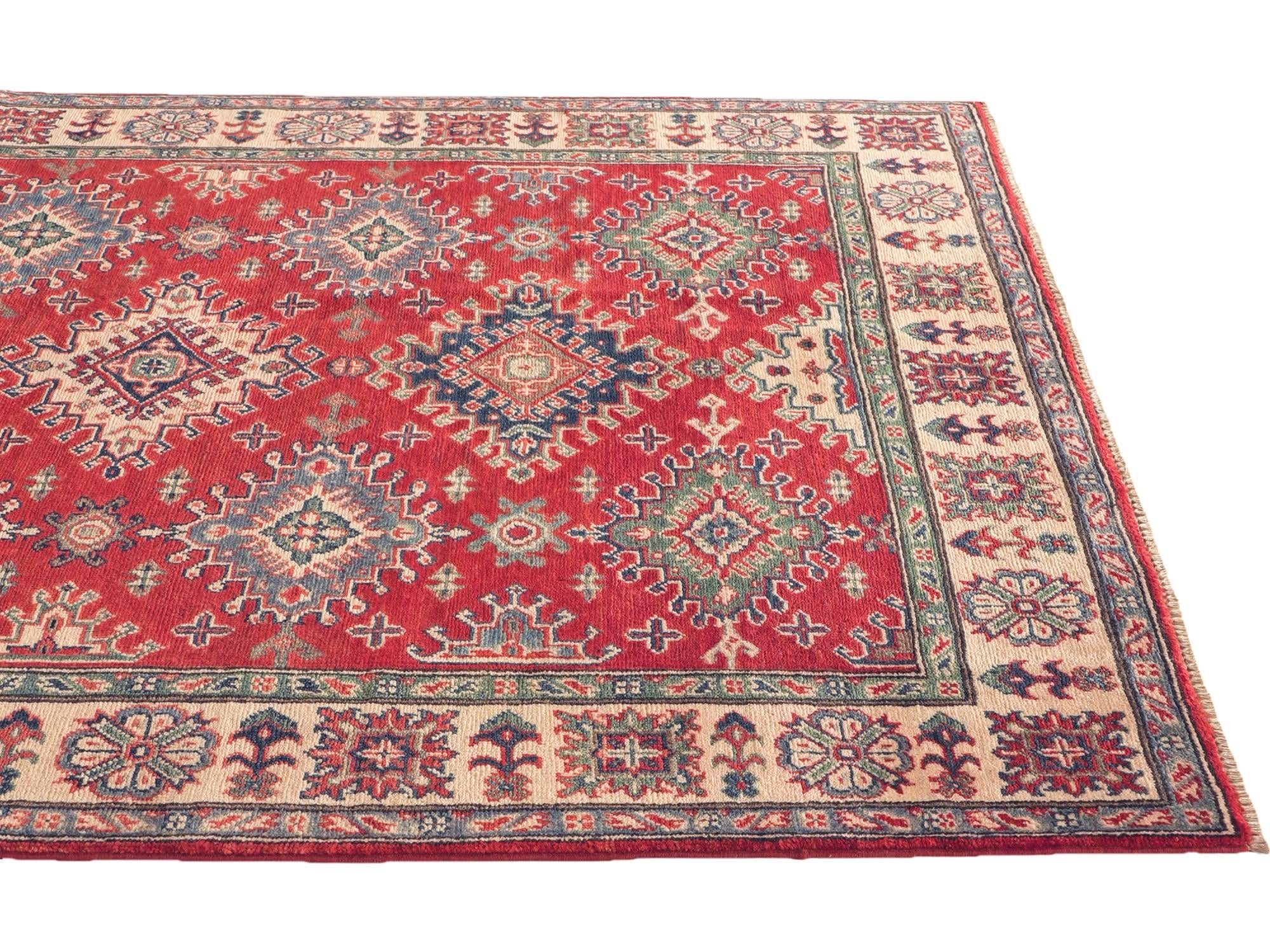 Detail image 6 of 10: 5' x 6' 9 Hand Knotted Kazak Rug
