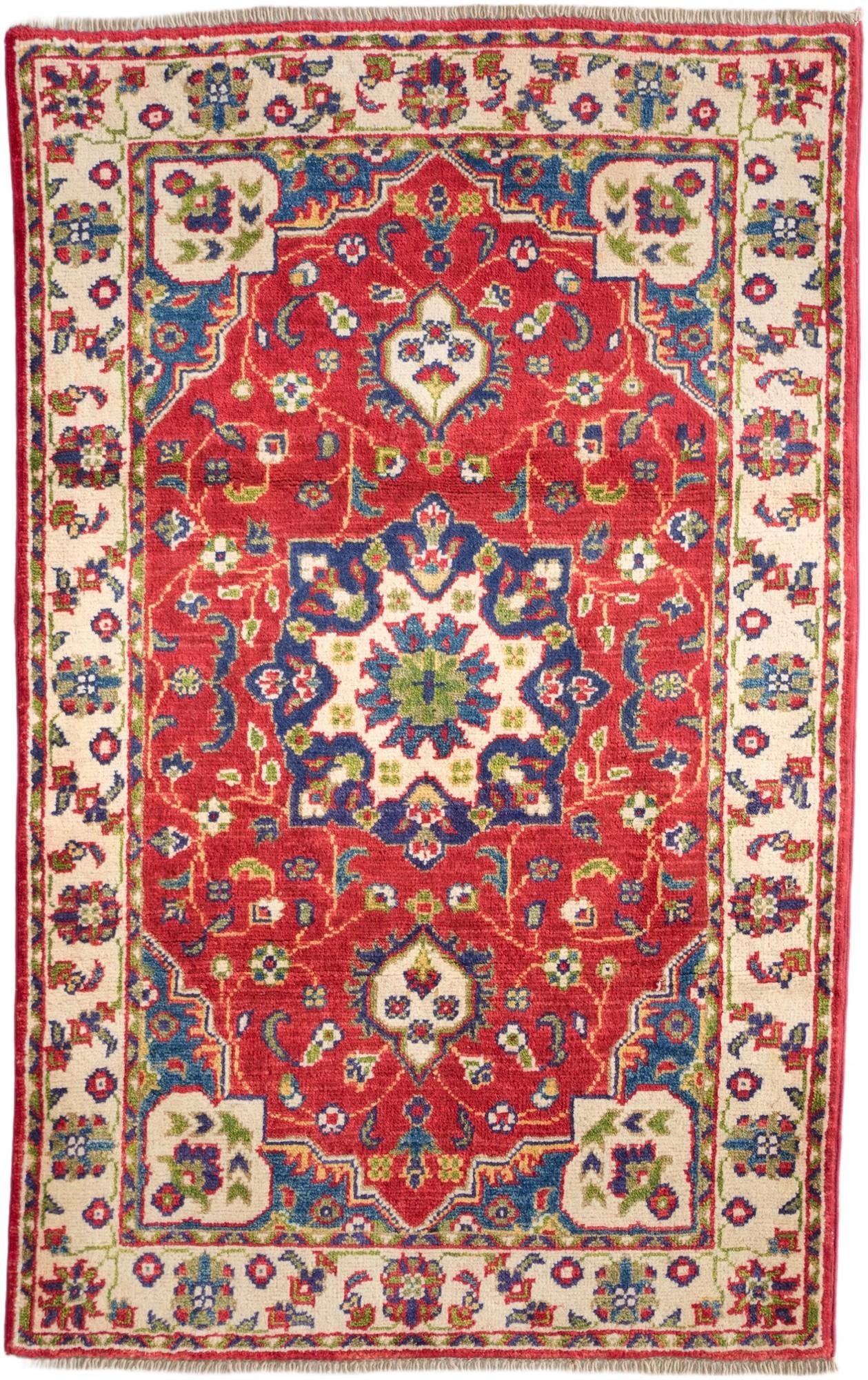 2' 6 x 4' Hand Knotted Kazak Rug