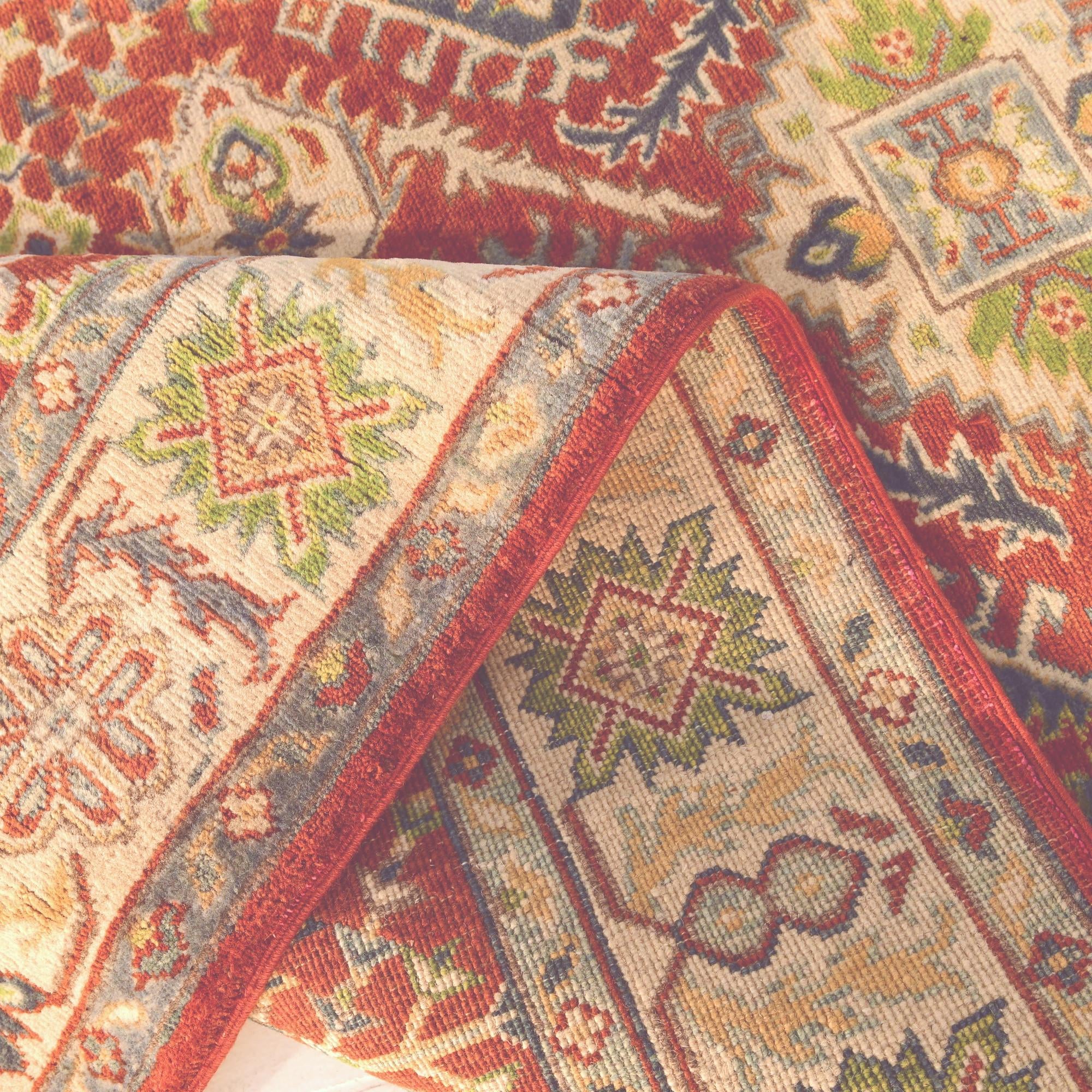 4' 3 x 6' 1 Hand Knotted Kazak Rug