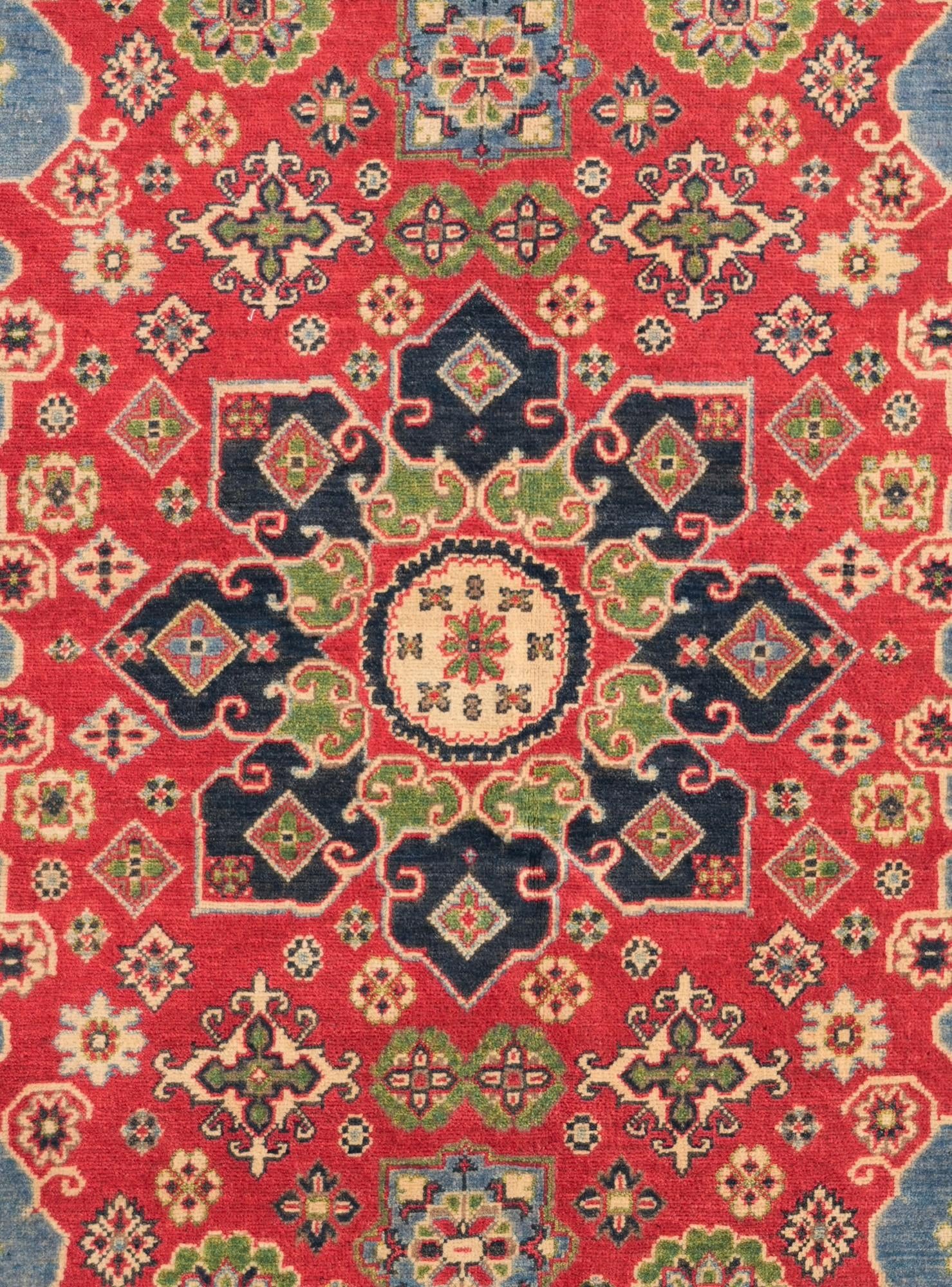 5' 2 x 7' 3 Hand Knotted Kazak Rug