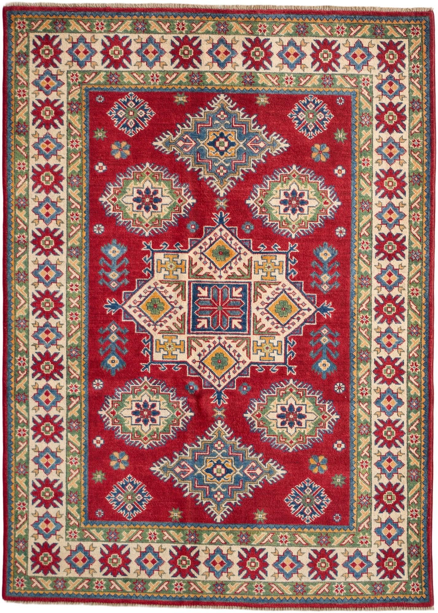 Detail image 2 of 10: 4' 11 x 6' 11 Hand Knotted Kazak Rug