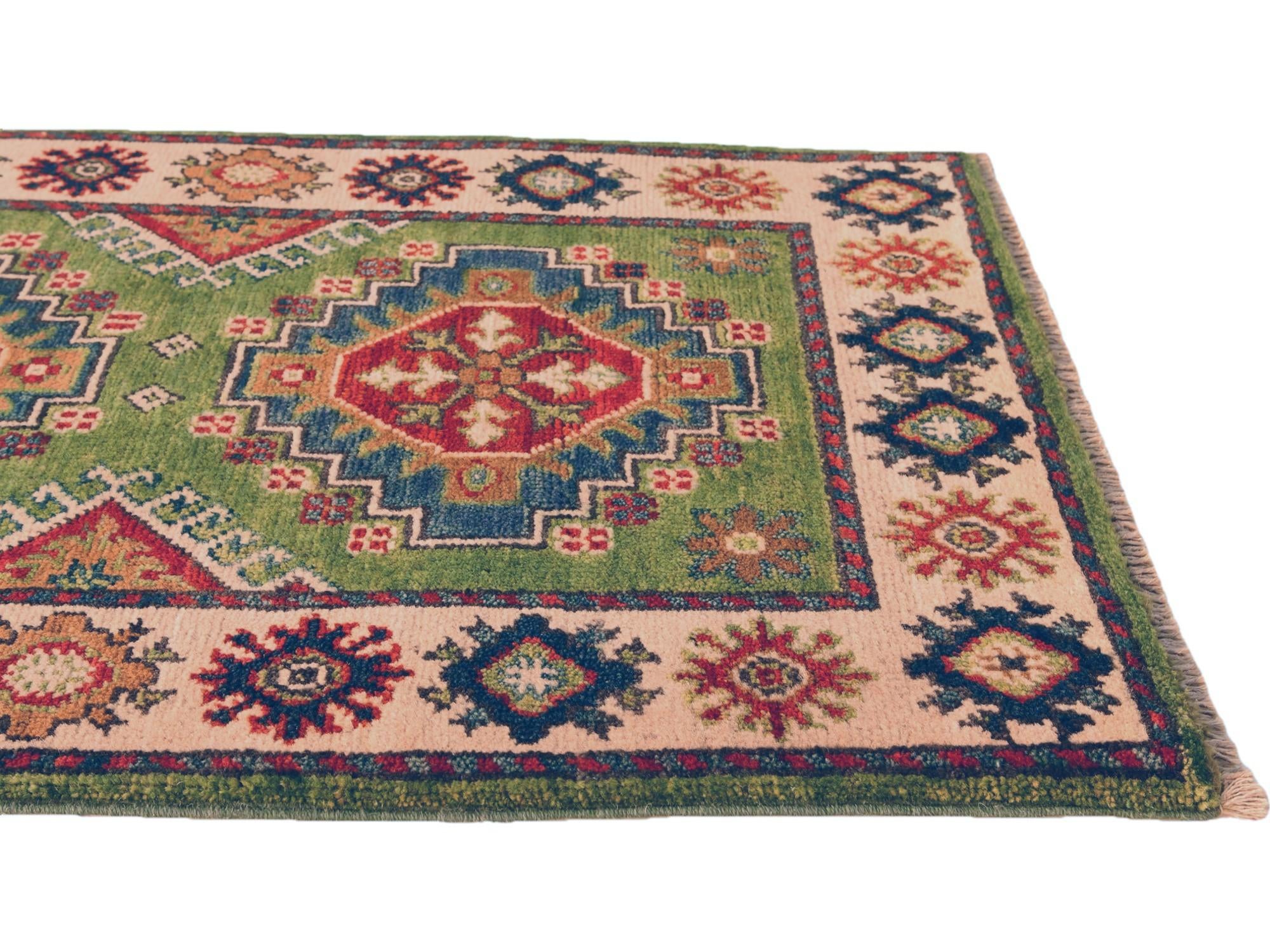 1' 11 x 3' 1 Hand Knotted Kazak Rug