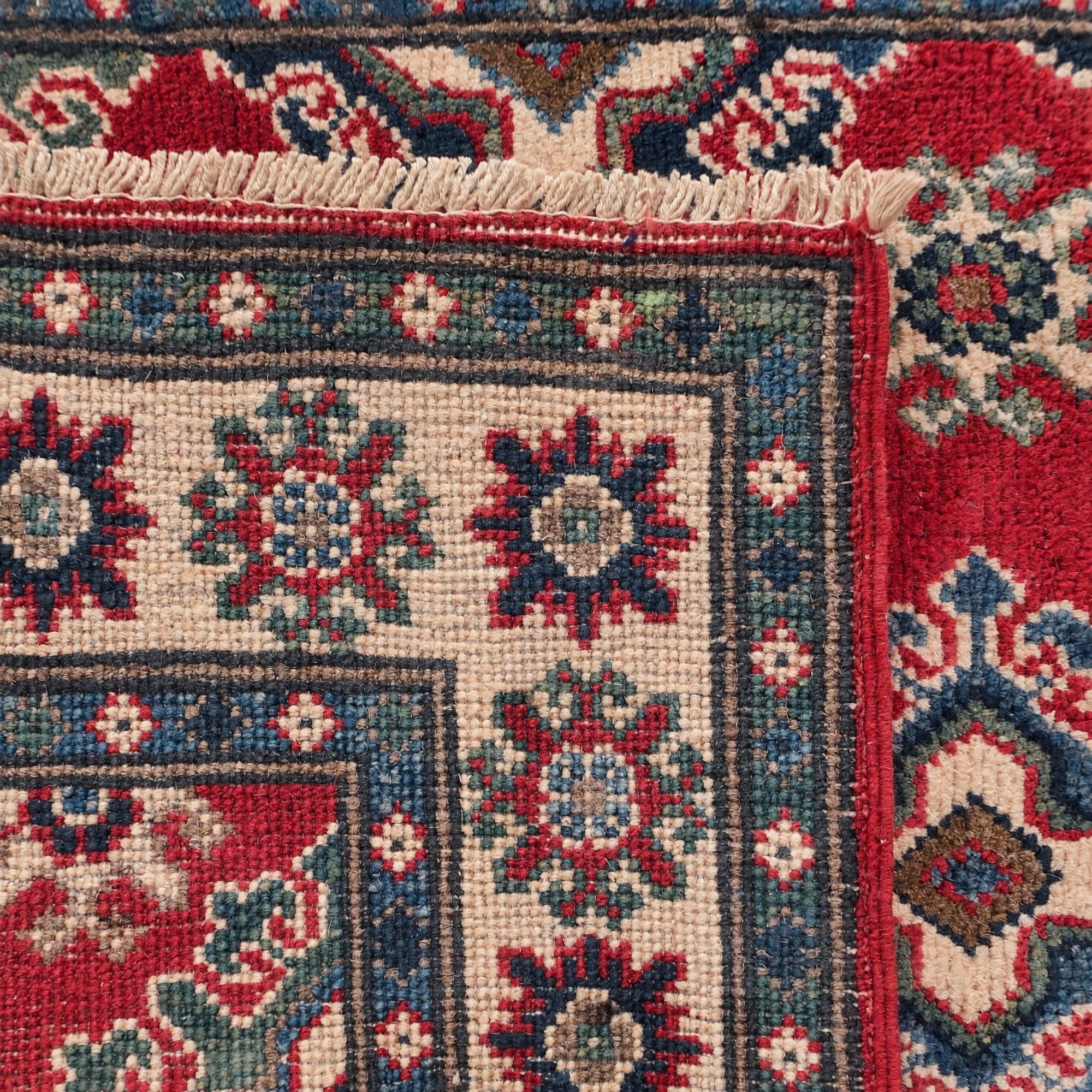 80cm x 130cm Noué main Kazak Tapis