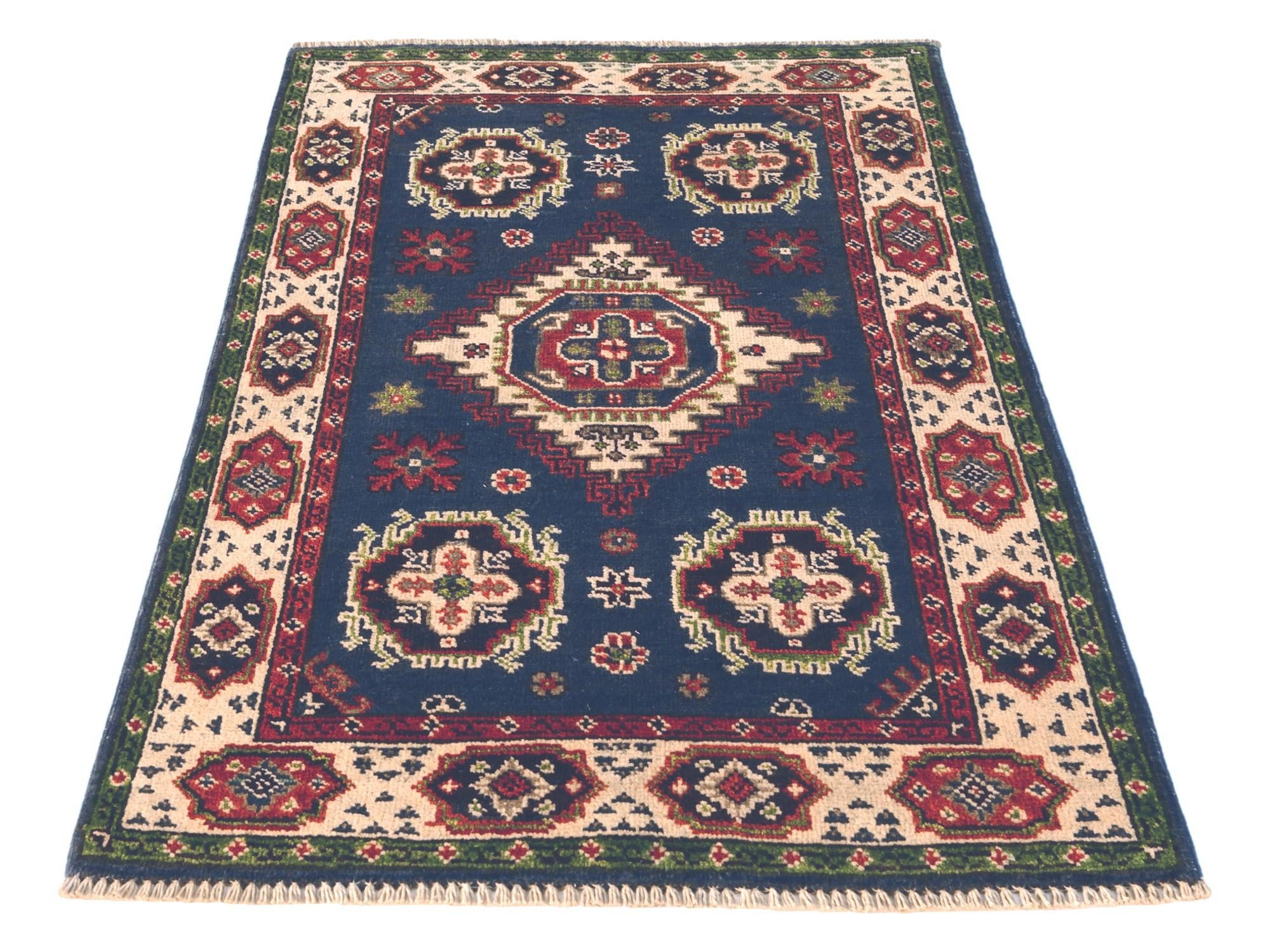2' 7 x 4' Hand Knotted Kazak Rug