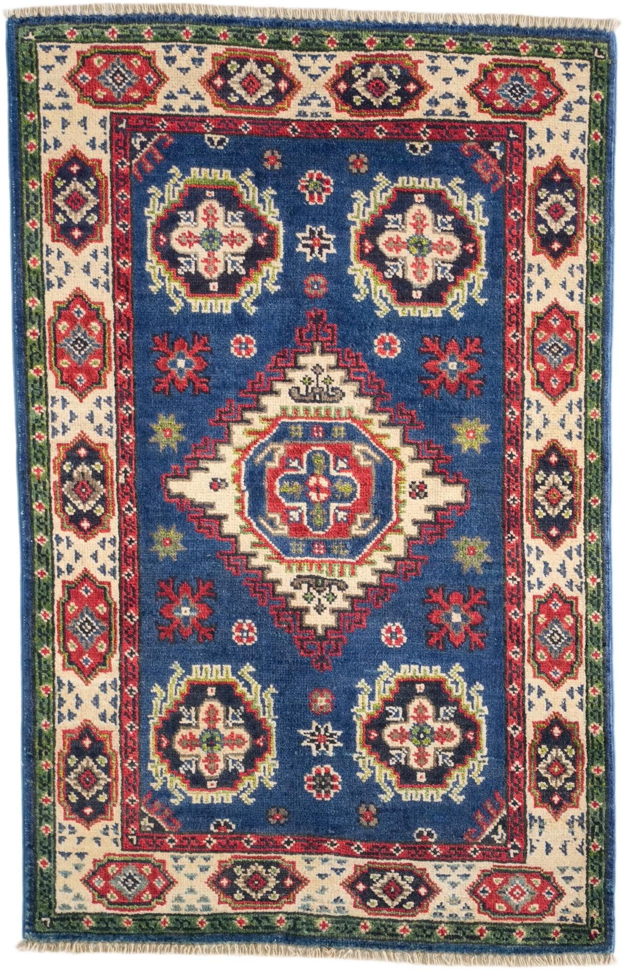 2' 7 x 4' Hand Knotted Kazak Rug