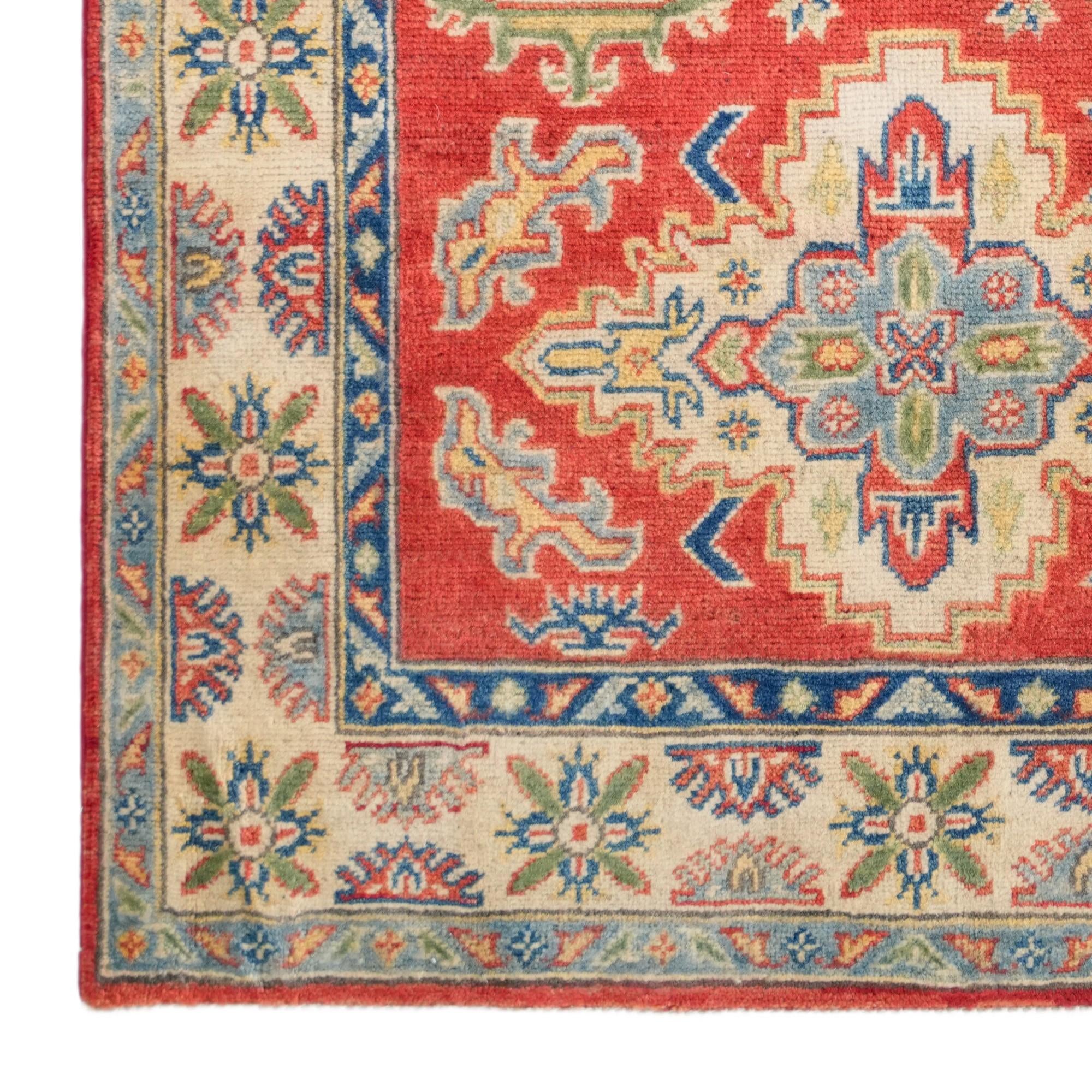 3' 3 x 5' 2 Hand Knotted Kazak Rug