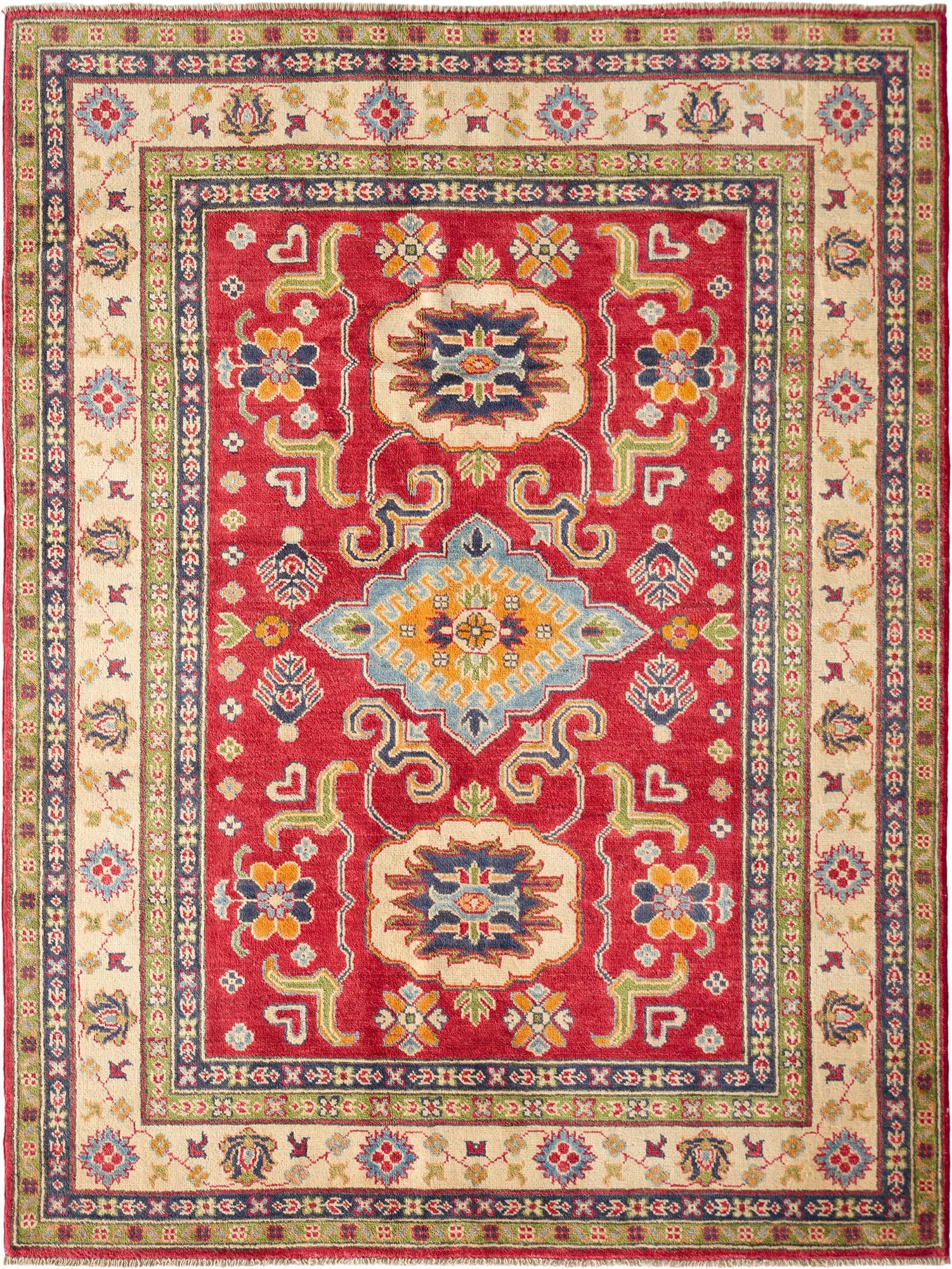 155cm x 205cm Hand Knotted Kazak Rug