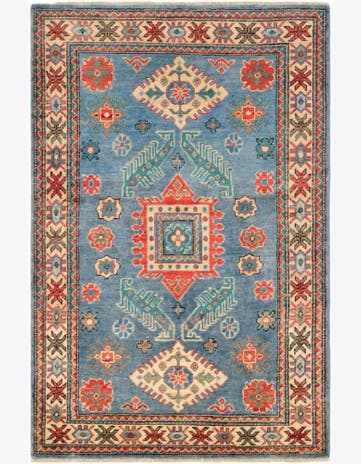 3' 5 x 5' 2 Hand Knotted Kazak Rug