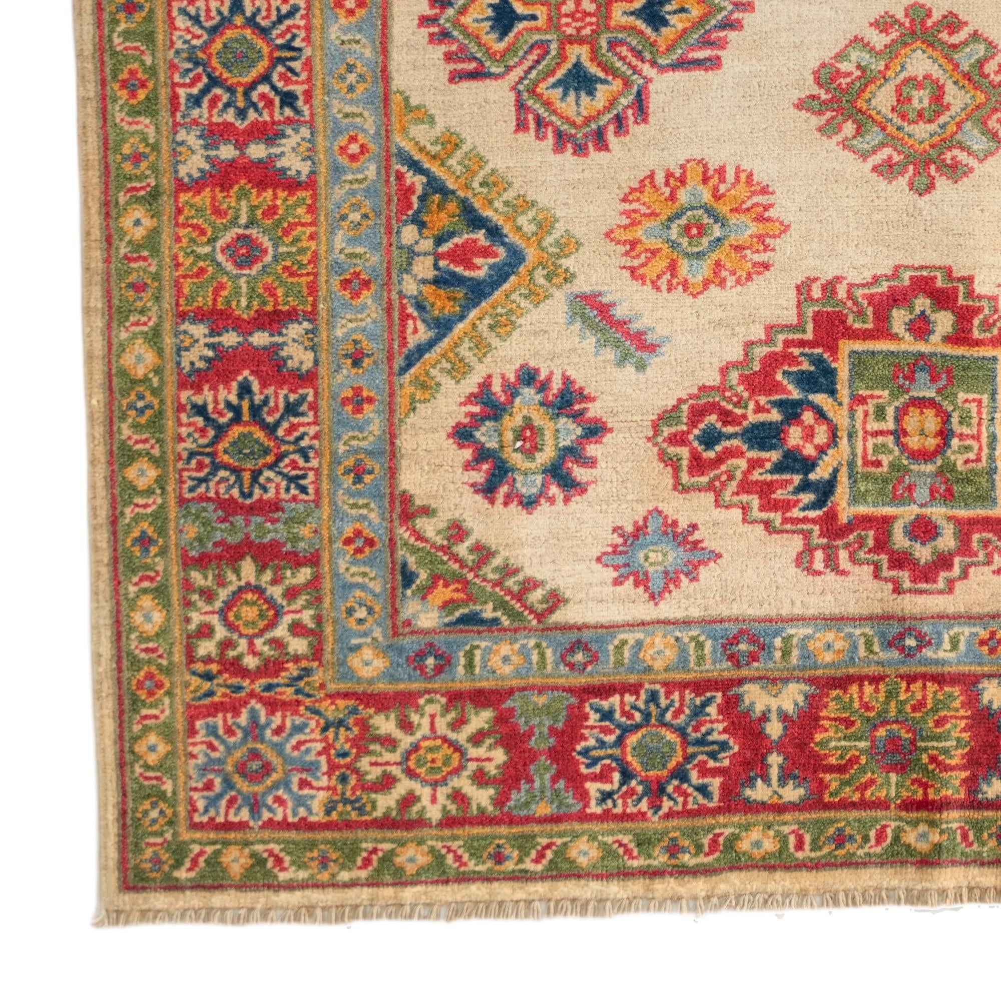3' 11 x 5' 4 Hand Knotted Kazak Rug