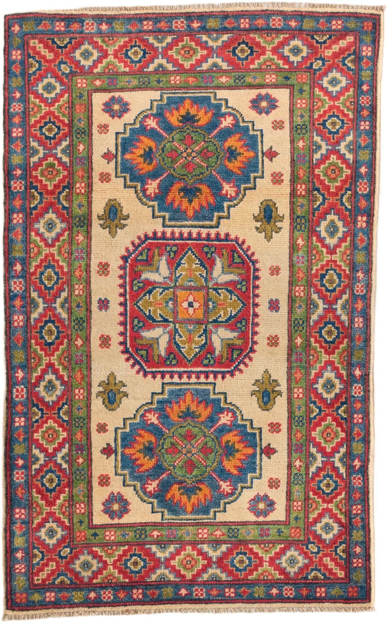 2' 8 x 4' 4 Hand Knotted Kazak Rug