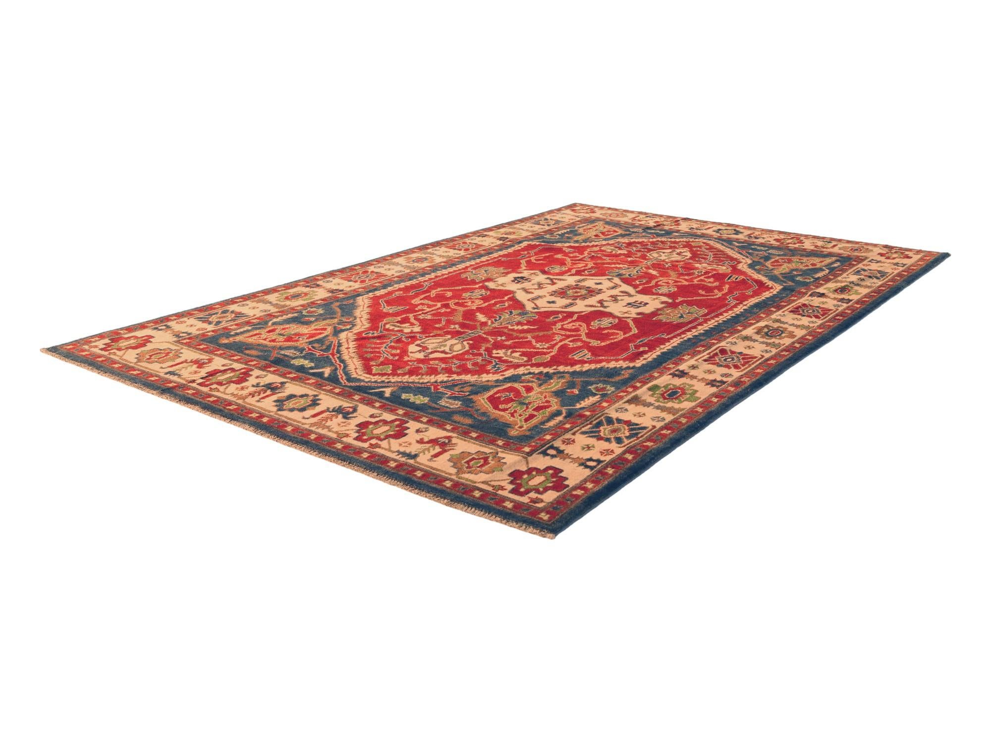 5' 7 x 7' 6 Hand Knotted Kazak Rug