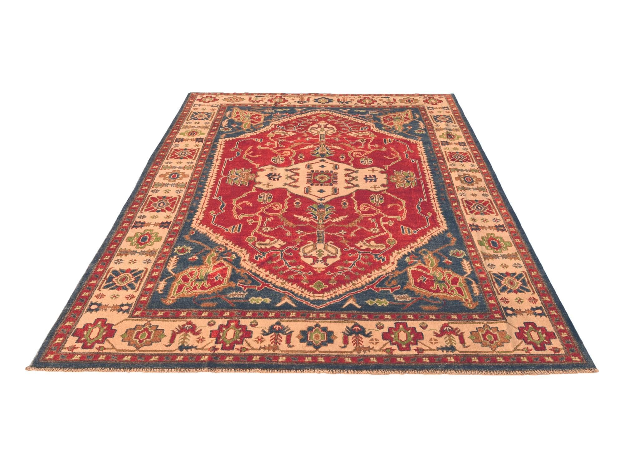 5' 7 x 7' 6 Hand Knotted Kazak Rug