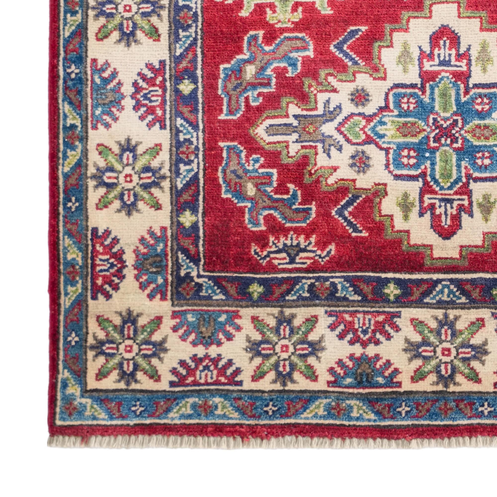3' 3 x 5' 2 Hand Knotted Kazak Rug