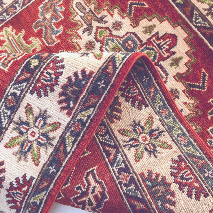 Detail image of 3' 3 x 5' 2 Hand Knotted Kazak Rug