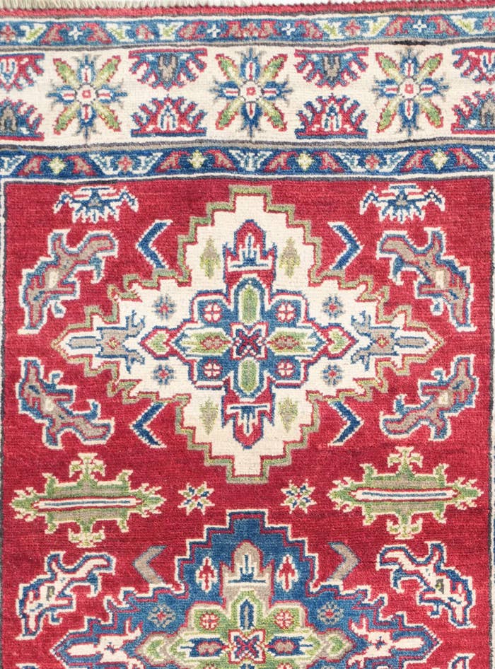 Detail image of 3' 3 x 5' 2 Hand Knotted Kazak Rug