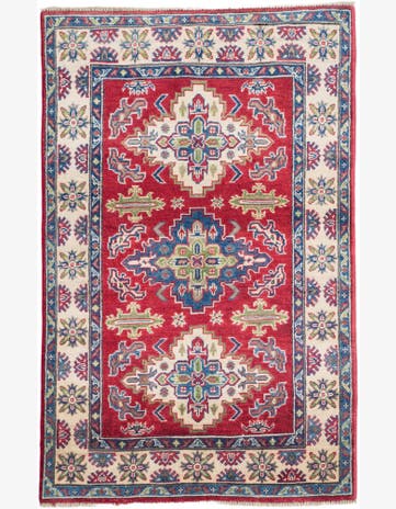 3' 3 x 5' 2 Hand Knotted Kazak Rug