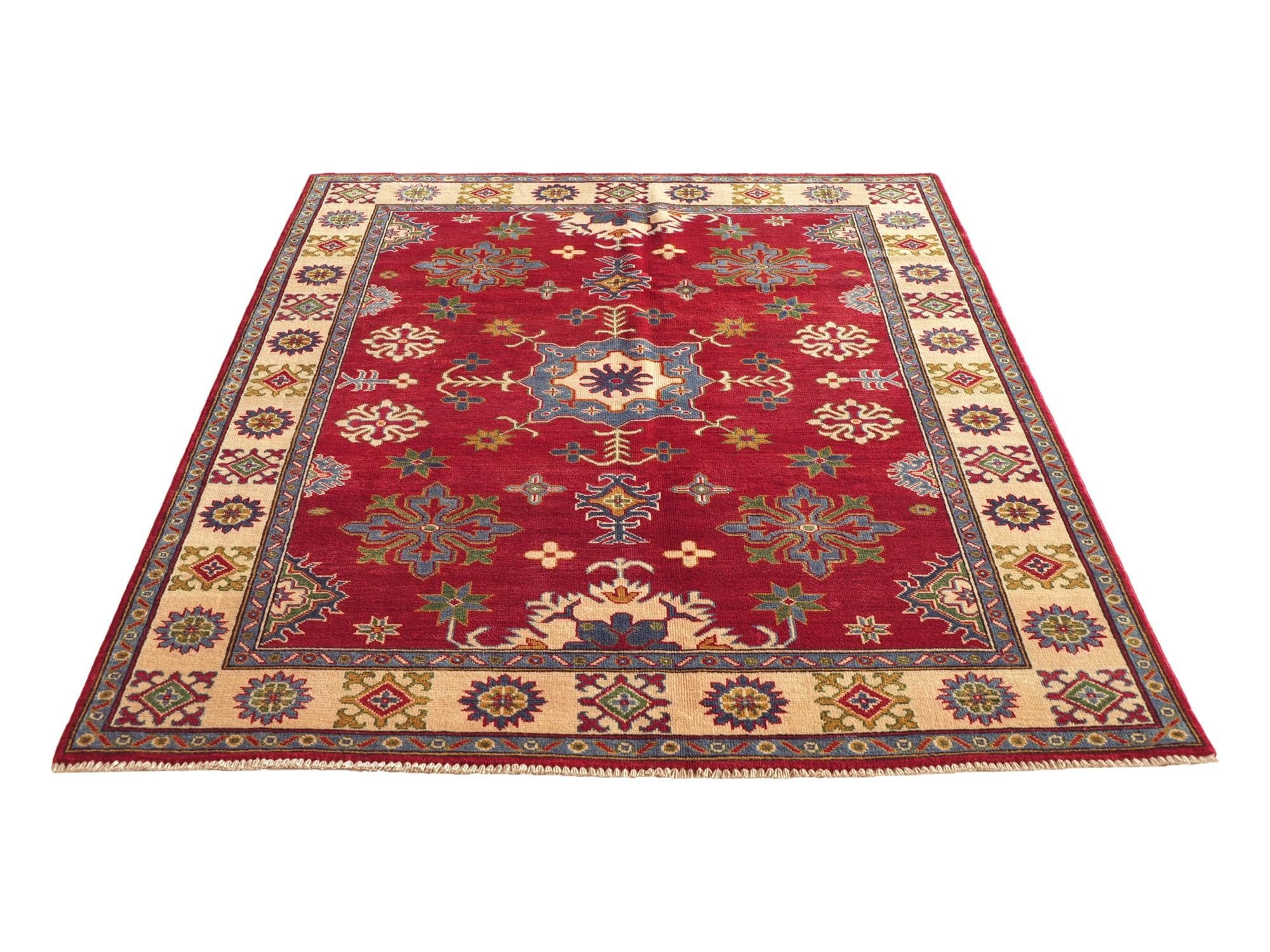 155cm x 220cm Hand Knotted Kazak Rug