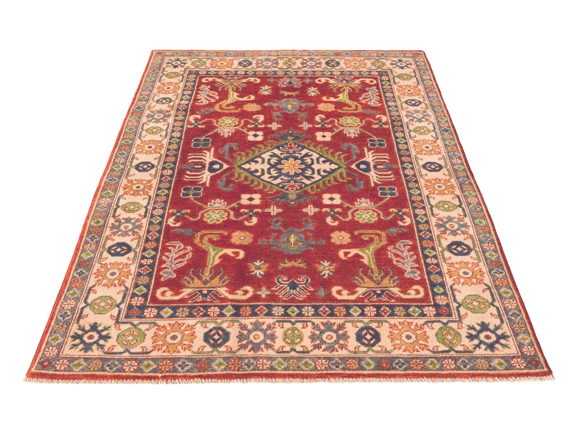 4' 2 x 6' 1 Hand Knotted Kazak Rug