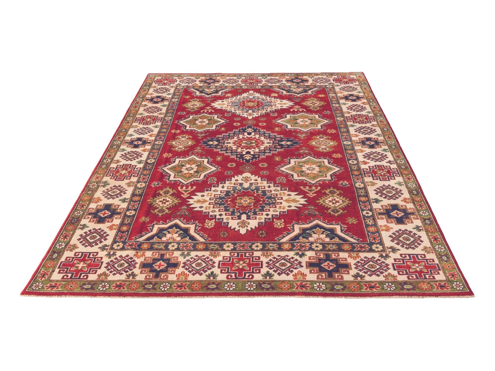 6' 9 x 9' 5 Hand Knotted Kazak Rug