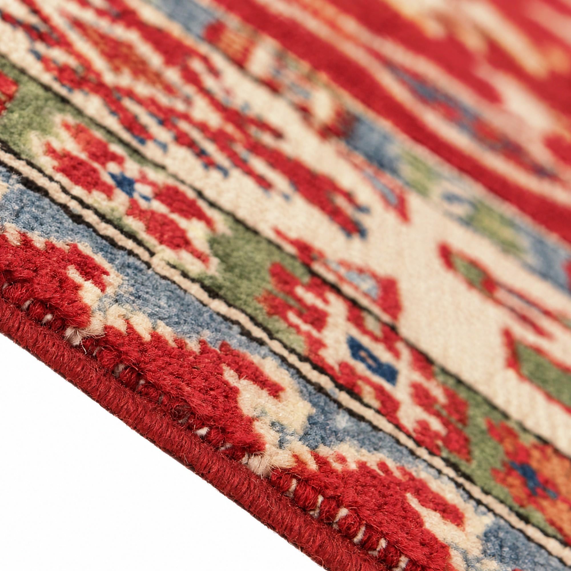 4' 1 x 6' 2 Hand Knotted Kazak Rug