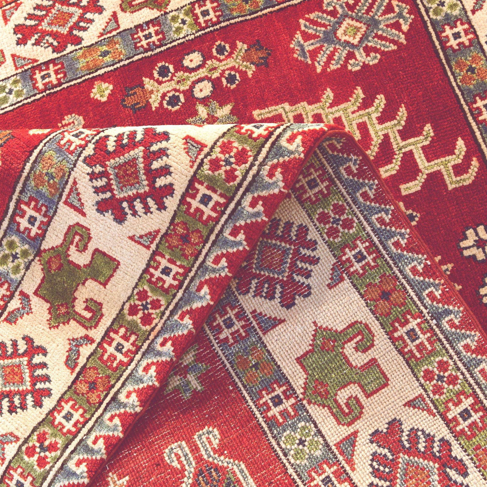4' 1 x 6' 2 Hand Knotted Kazak Rug