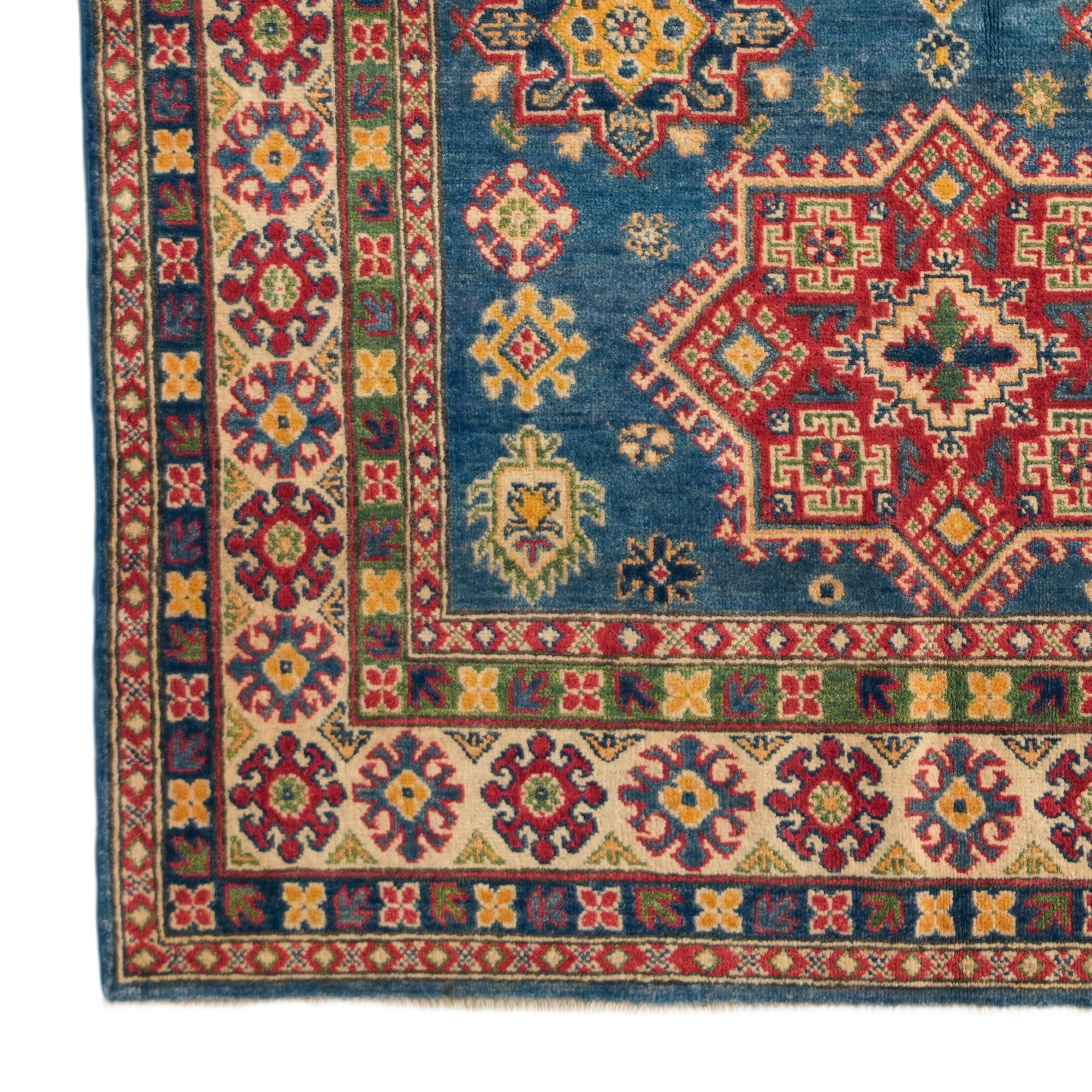 4' 11 x 7' 3 Hand Knotted Kazak Rug