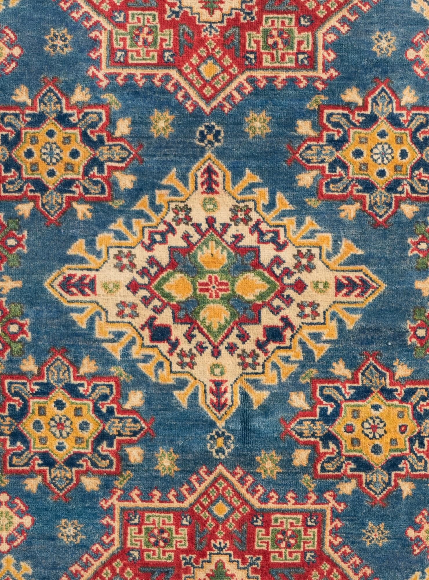 4' 11 x 7' 3 Hand Knotted Kazak Rug