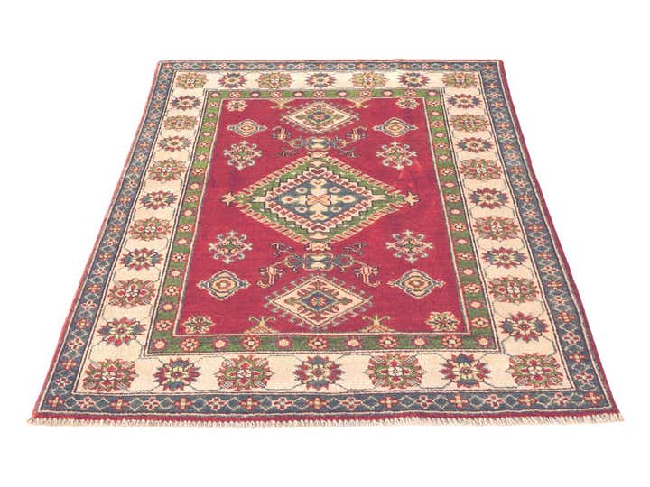 3' 5 x 4' 11 Hand Knotted Kazak Rug