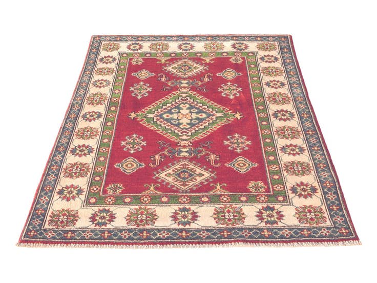 Detail image of 3' 5 x 4' 11 Hand Knotted Kazak Rug