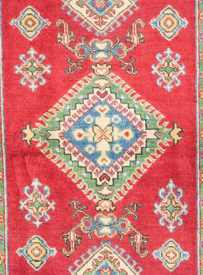 Detail image of 3' 5 x 4' 11 Hand Knotted Kazak Rug