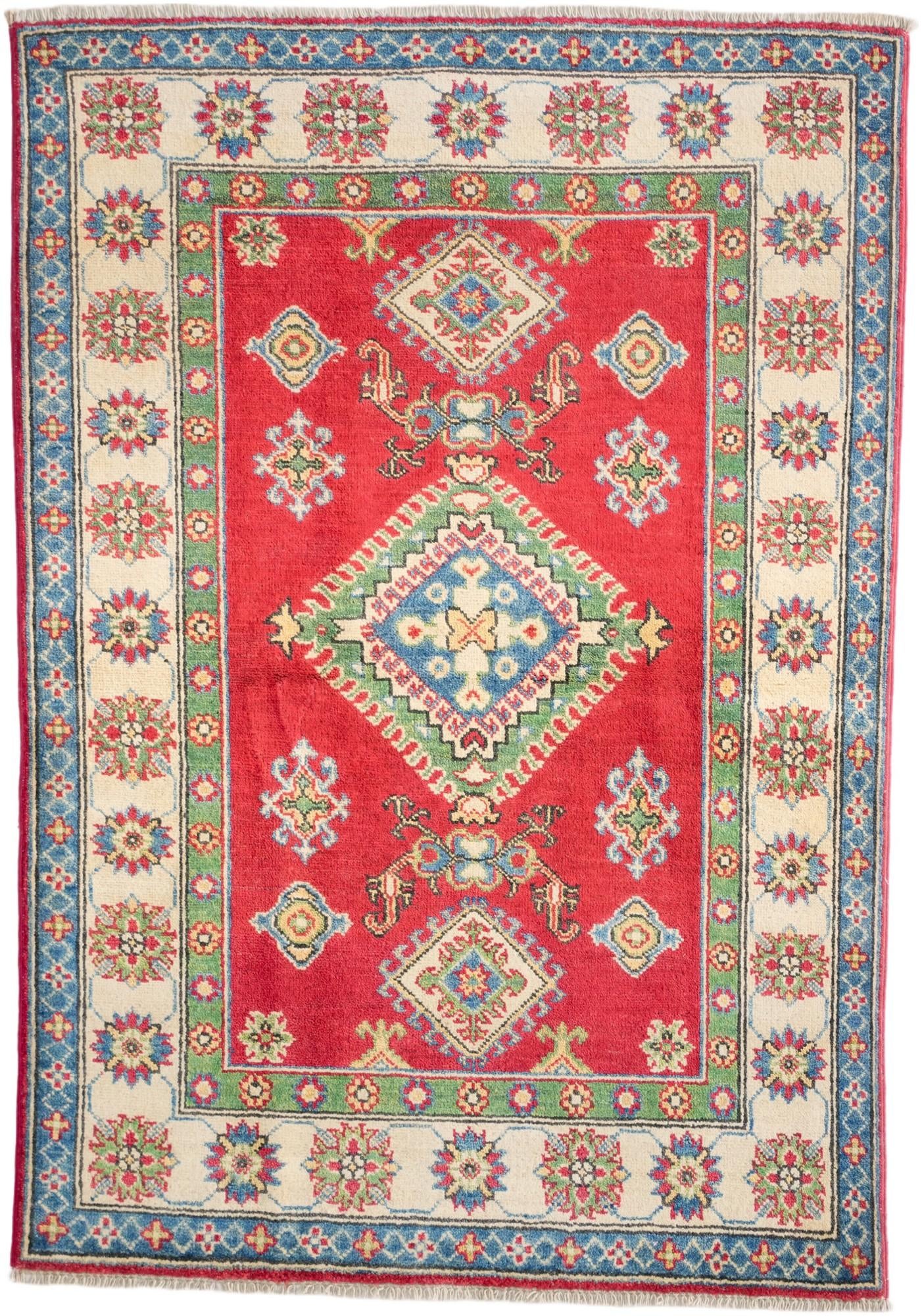 3' 5 x 4' 11 Hand Knotted Kazak Rug