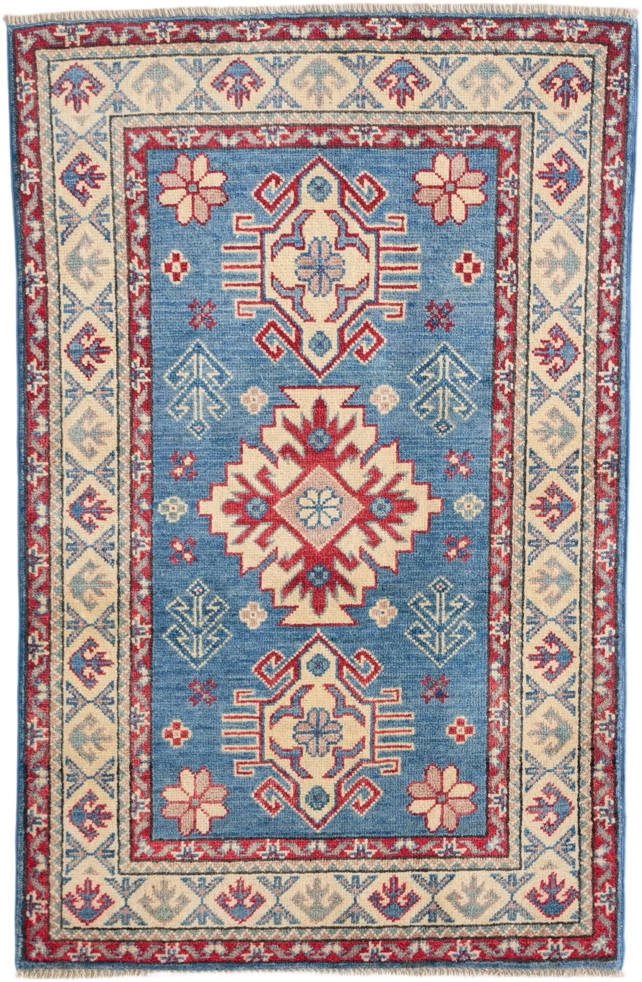 2' 7 x 4' Hand Knotted Kazak Rug