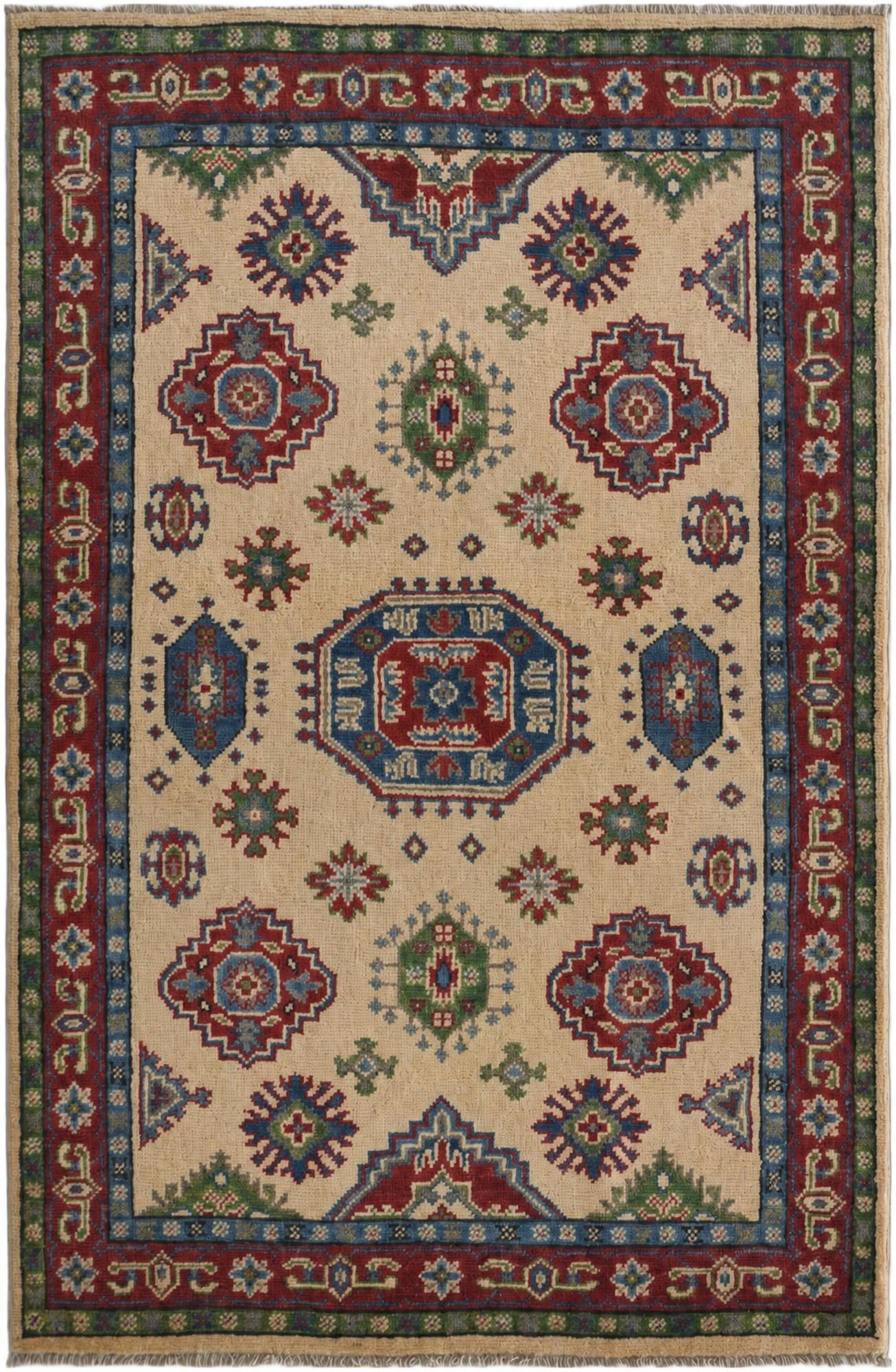 3' 4 x 5' 1 Hand Knotted Kazak Rug
