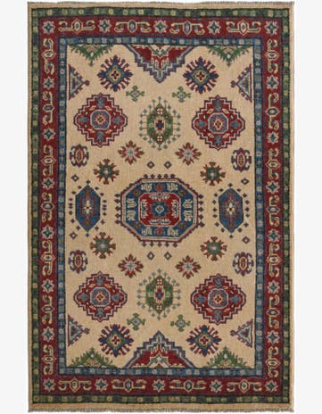3' 4 x 5' 1 Hand Knotted Kazak Rug
