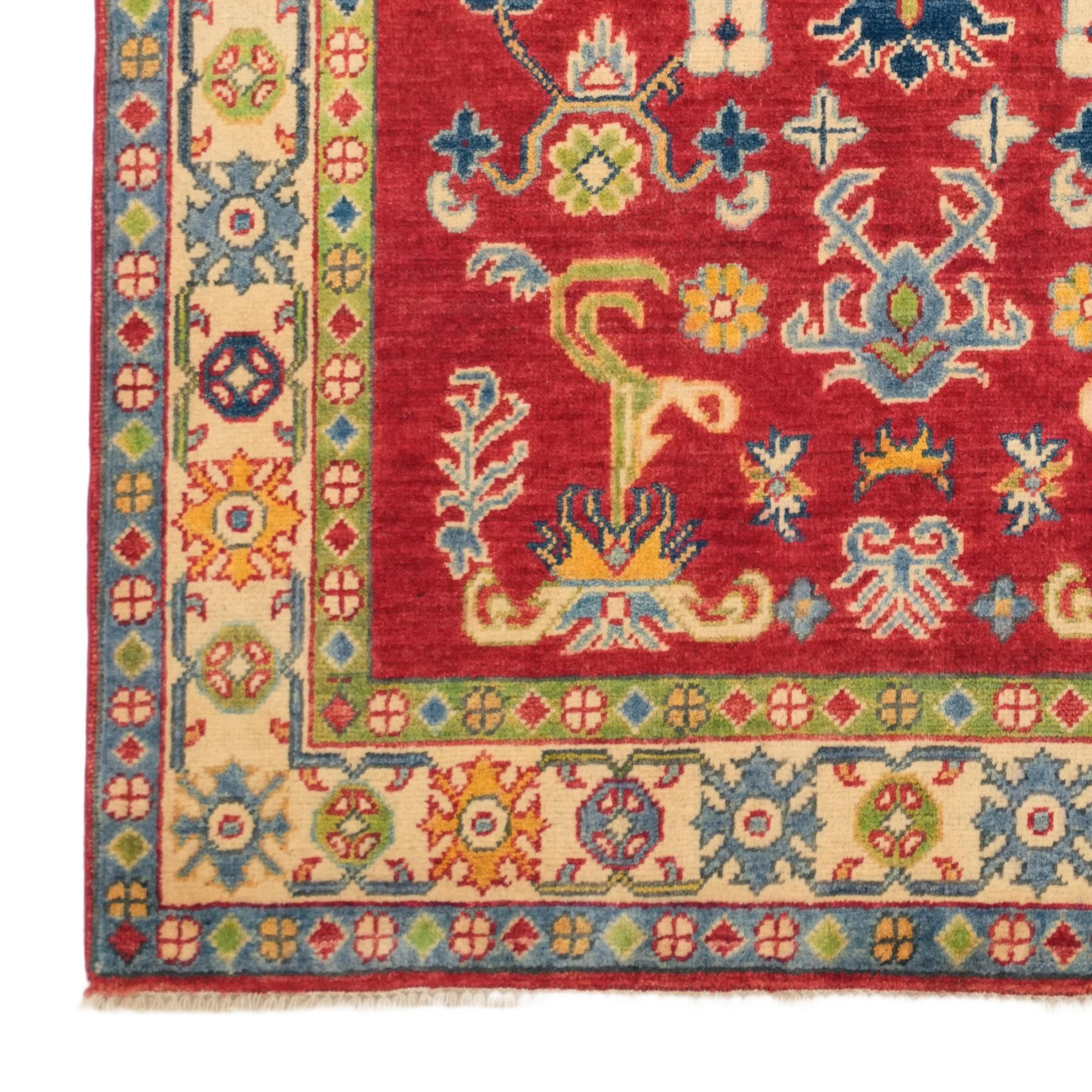 3' 4 x 5' 1 Hand Knotted Kazak Rug
