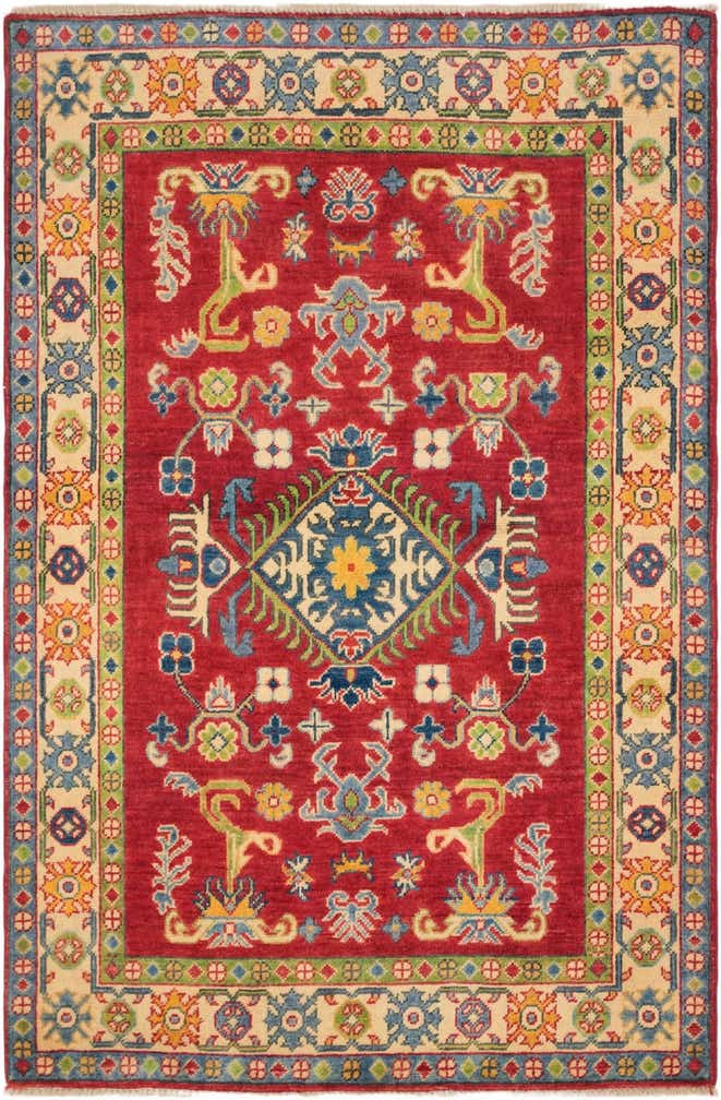 3' 4 x 5' 1 Hand Knotted Kazak Rug
