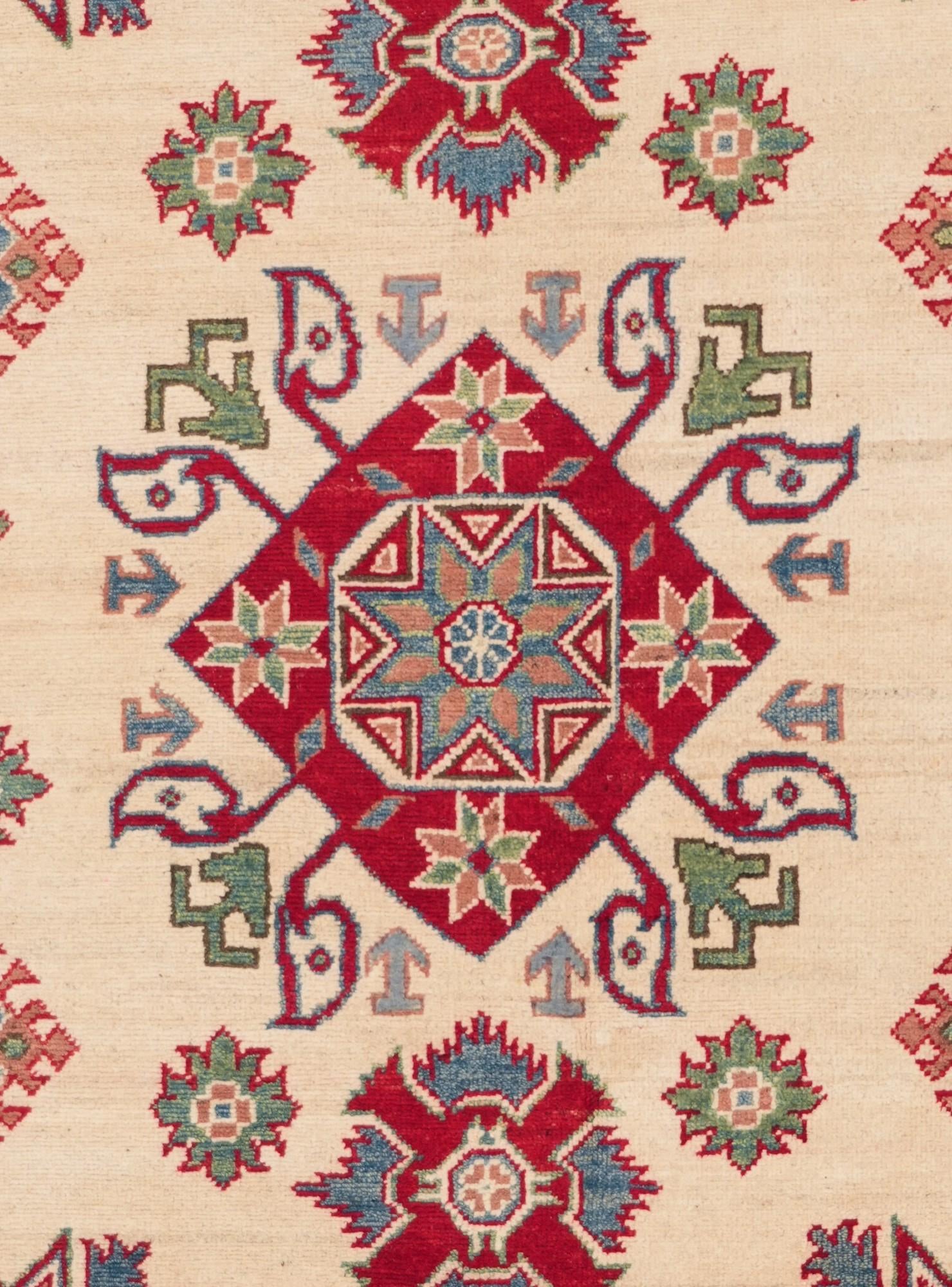 5' 1 x 6' 7 Hand Knotted Kazak Rug