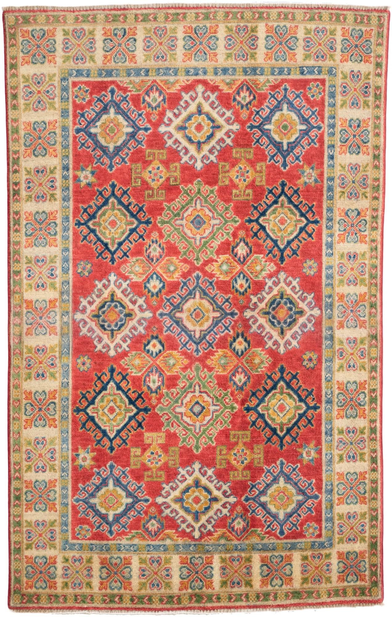 4' 1 x 6' 6 Hand Knotted Kazak Rug