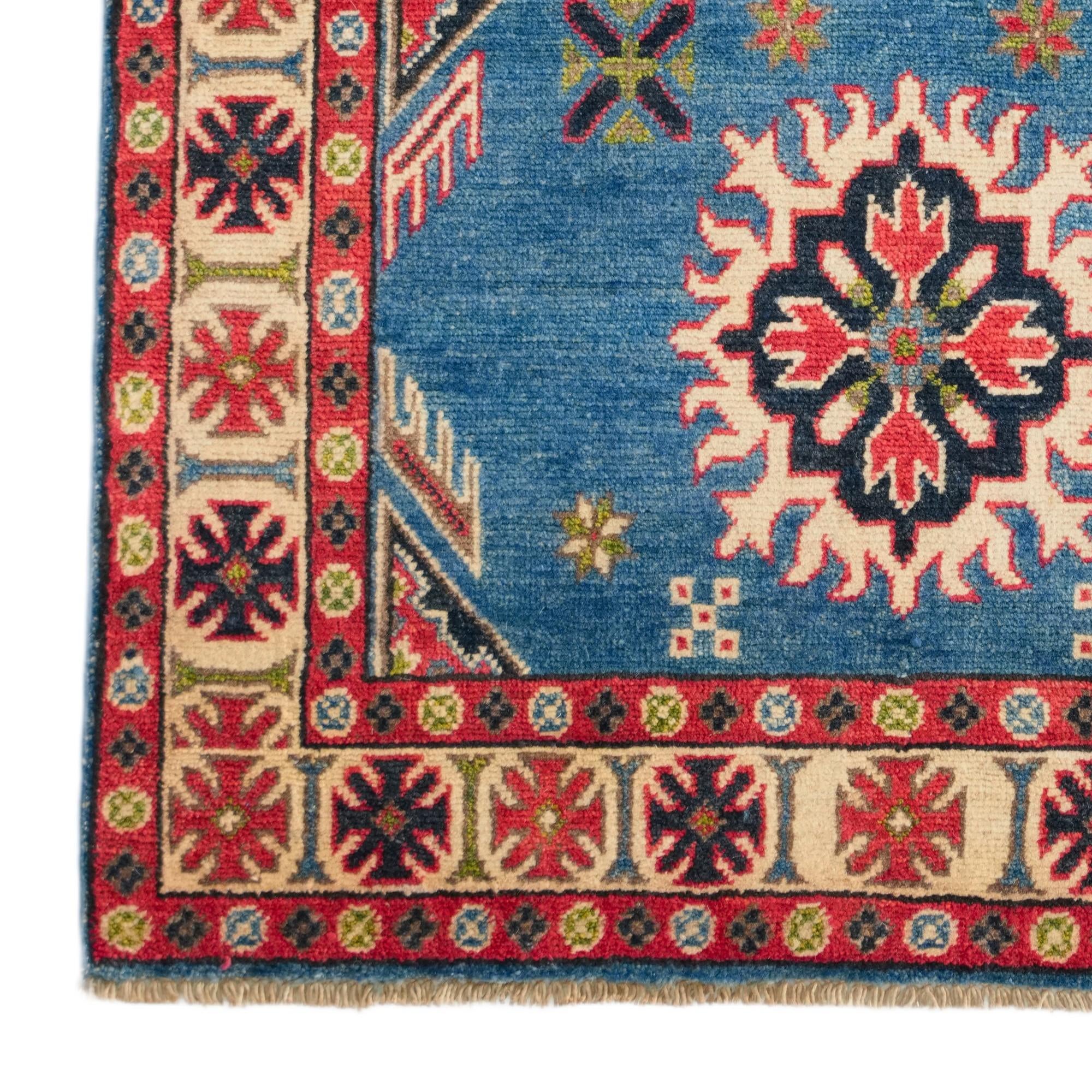 3' 1 x 4' 10 Hand Knotted Kazak Rug