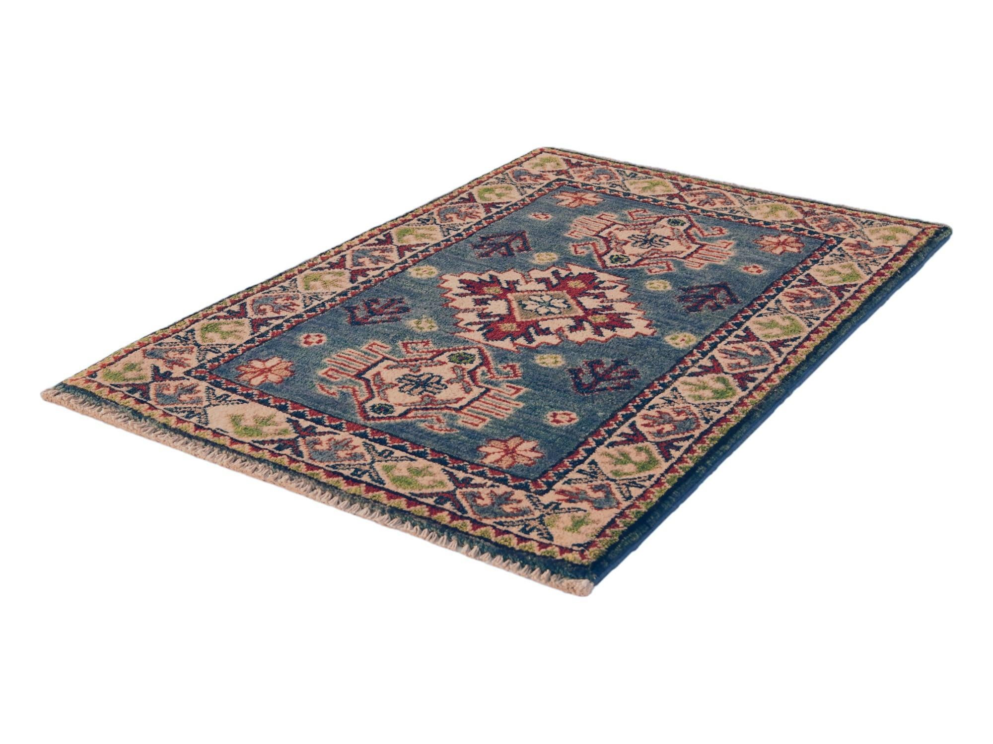1' 11 x 2' 11 Hand Knotted Kazak Rug