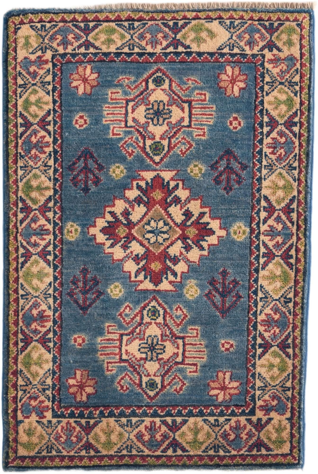 1' 11 x 2' 11 Hand Knotted Kazak Rug