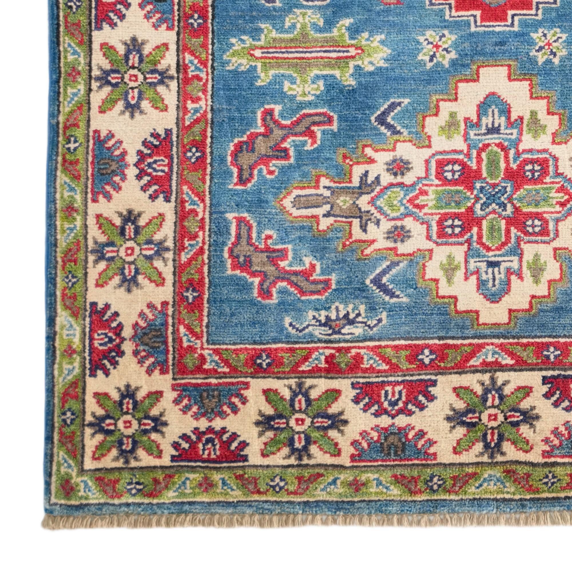 3' 5 x 4' 10 Hand Knotted Kazak Rug