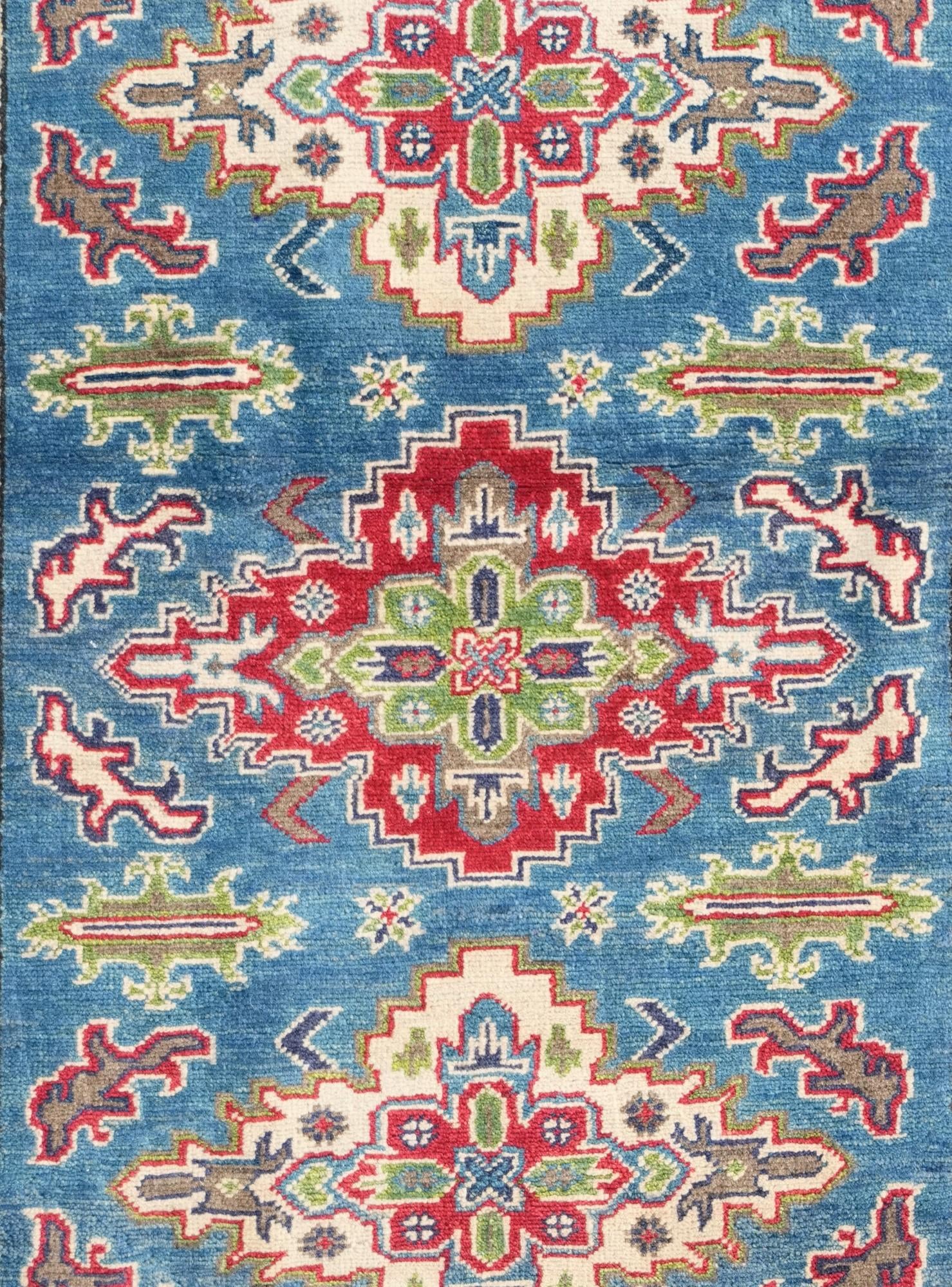3' 5 x 4' 10 Hand Knotted Kazak Rug